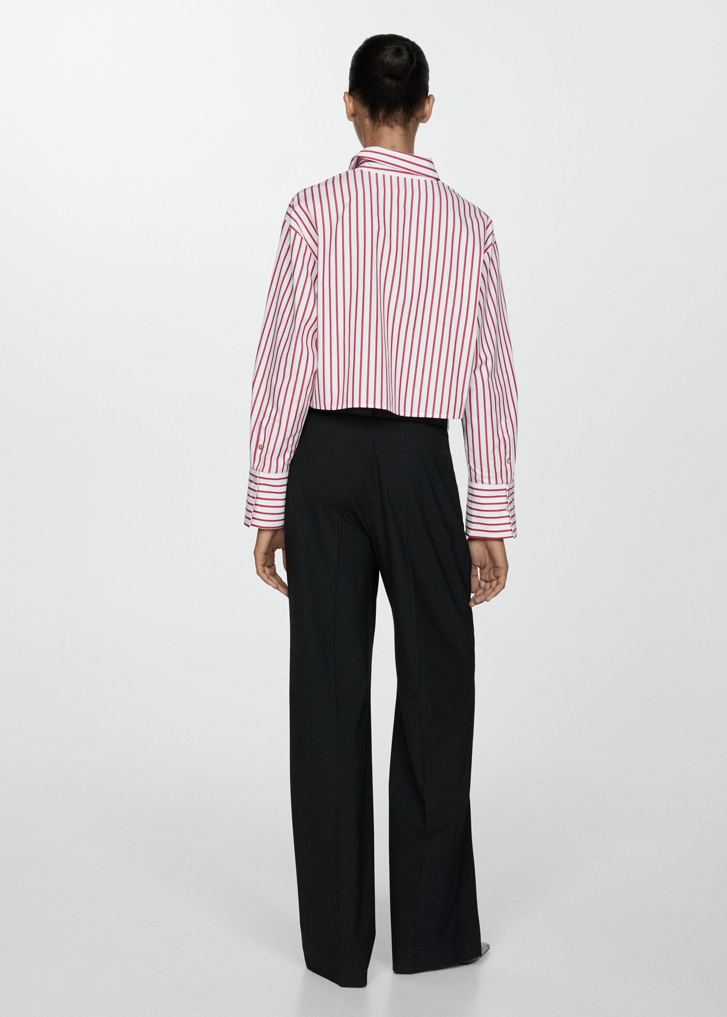 Chemise crop rayures - Verso de l’article