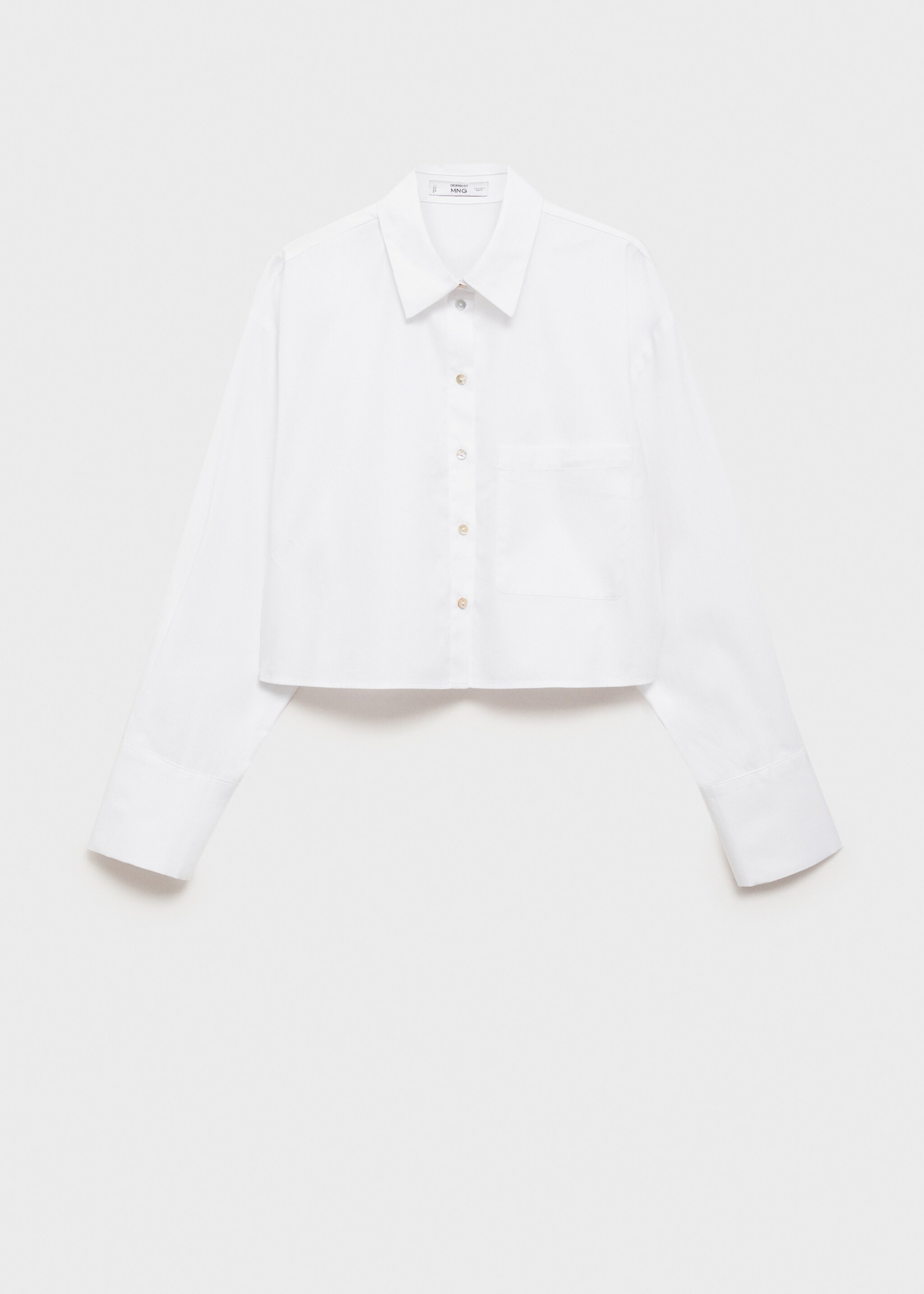 Cropped shirt with pocket - Изделие без модели