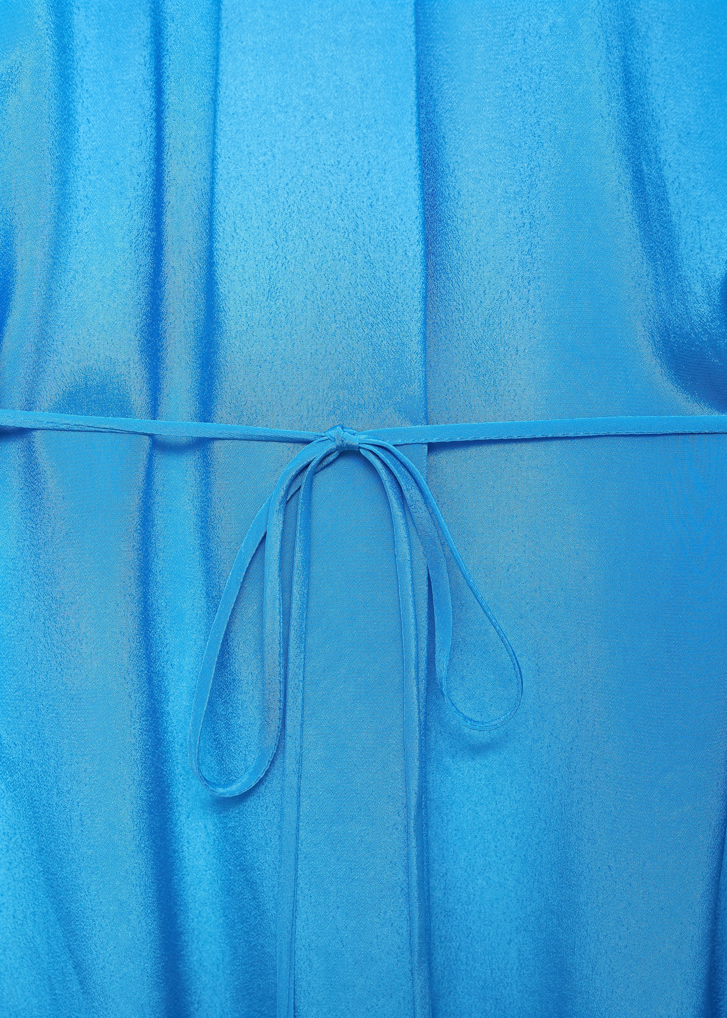 Long satin shirt with asymmetrical closure - Details of the article 0