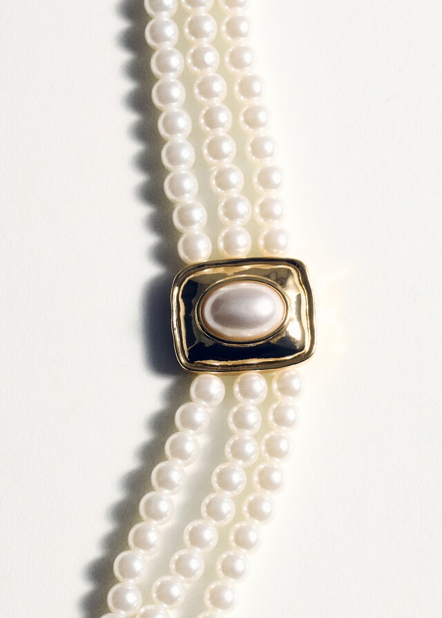 Triple Necklace - Gold/Pearl main image 1