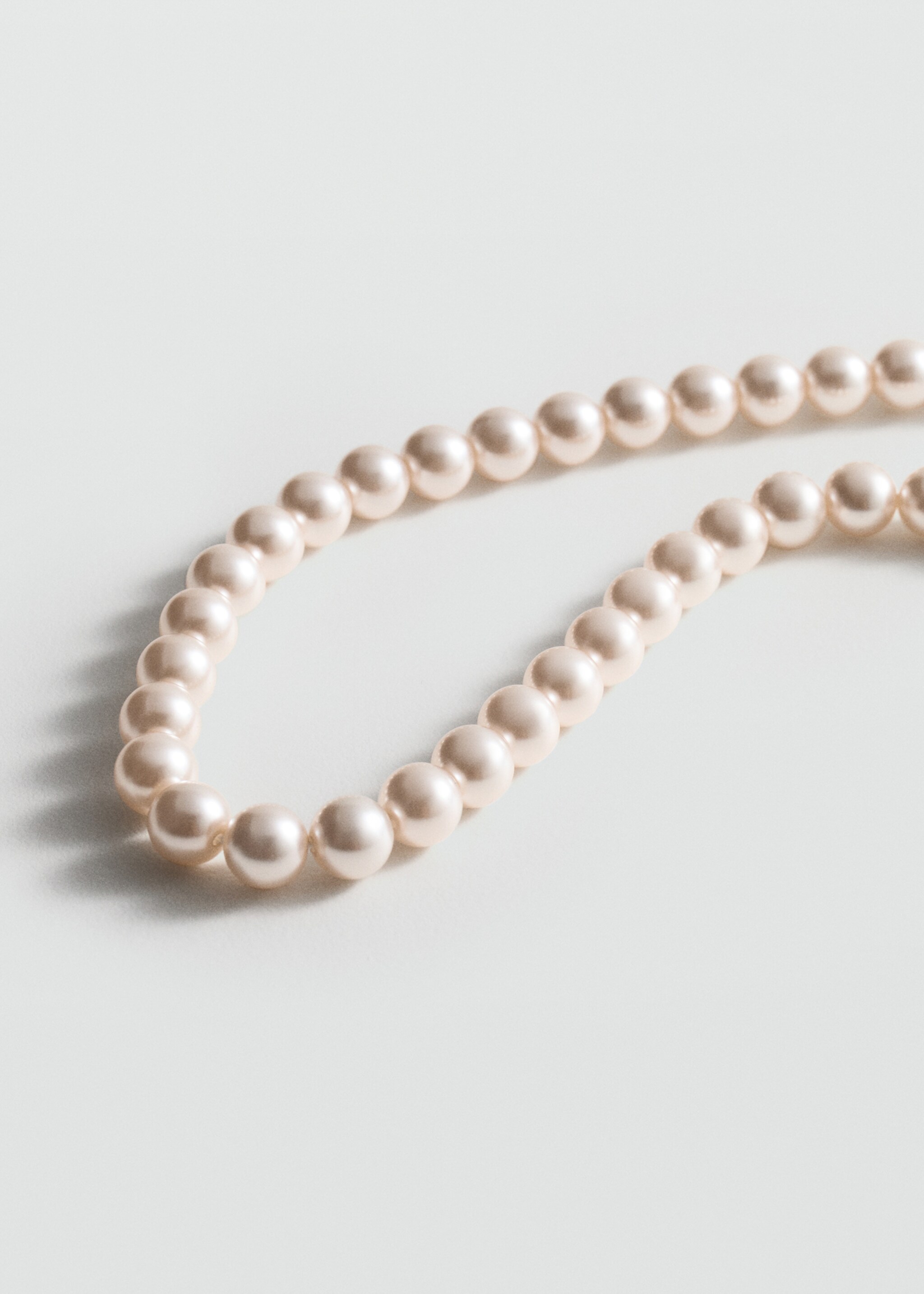 Crystal pearl necklace - Medium plane