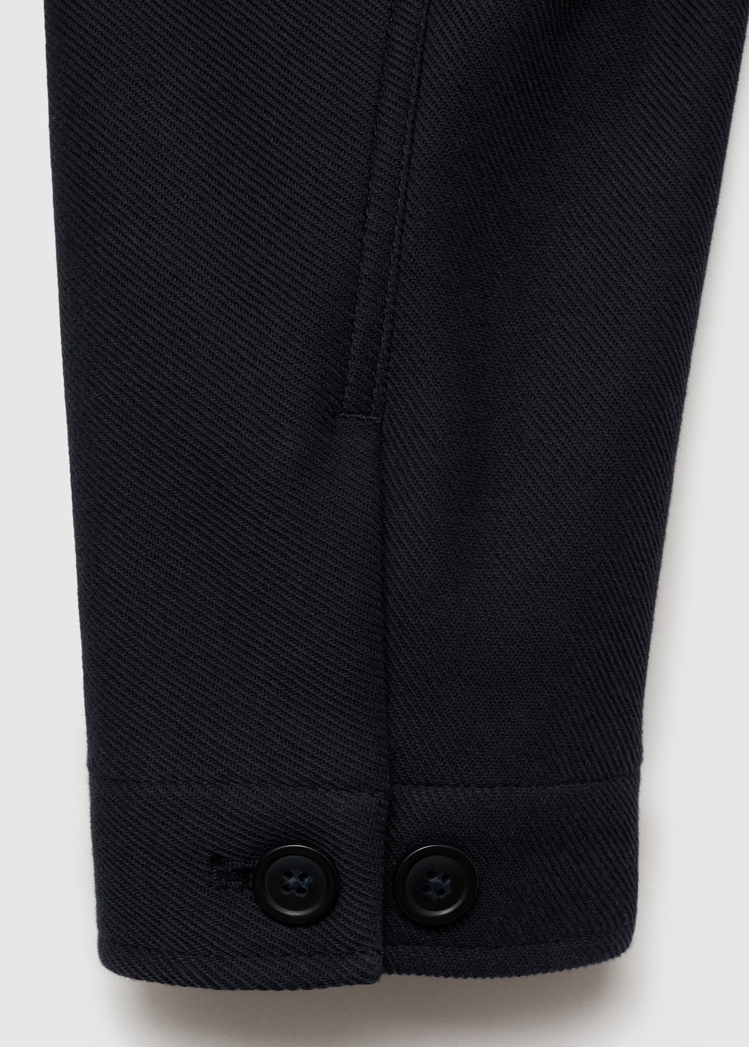 Twill cotton overshirt with pockets - Details of the article 0