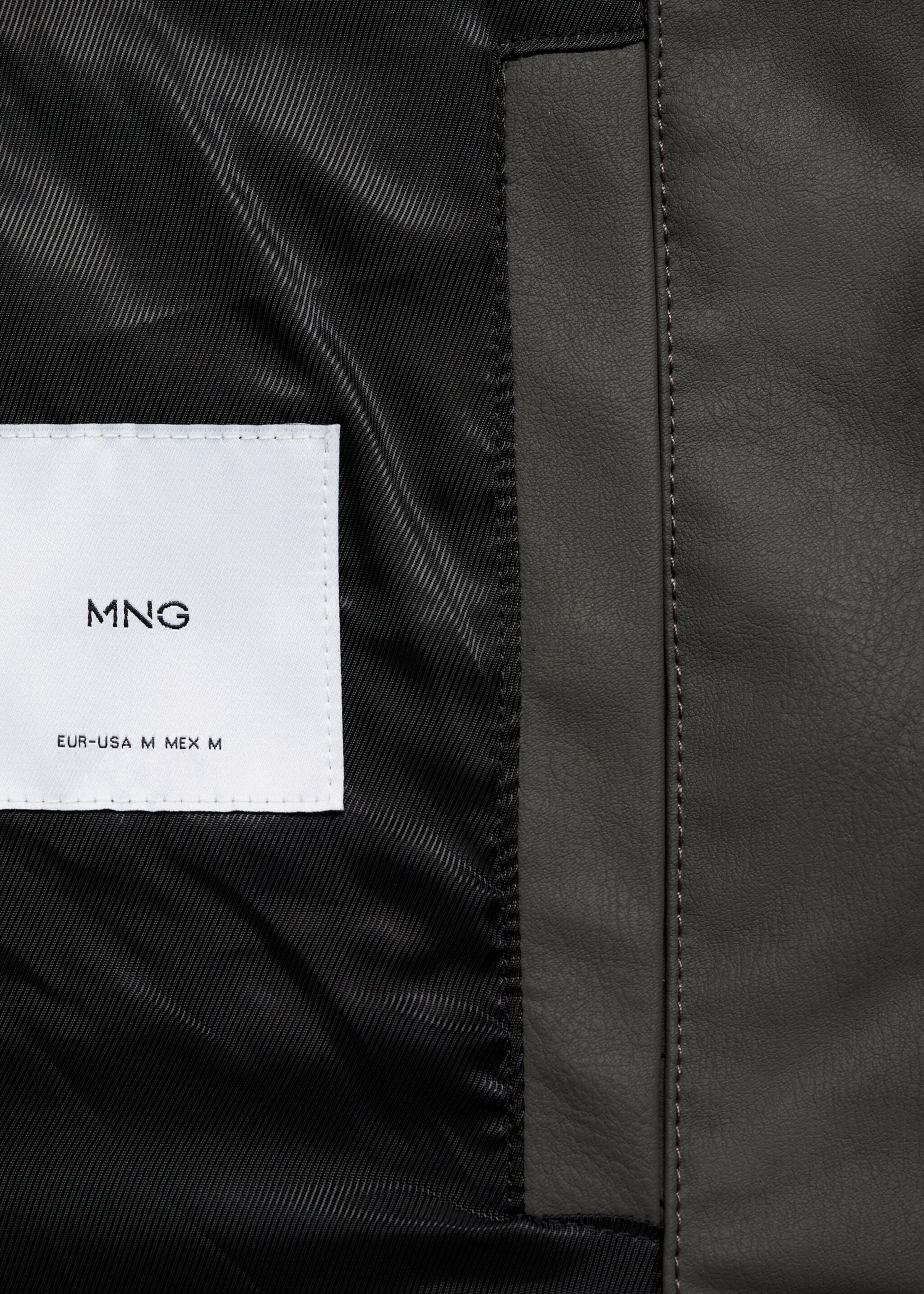 Leather-effect bomber jacket - Details of the article 8