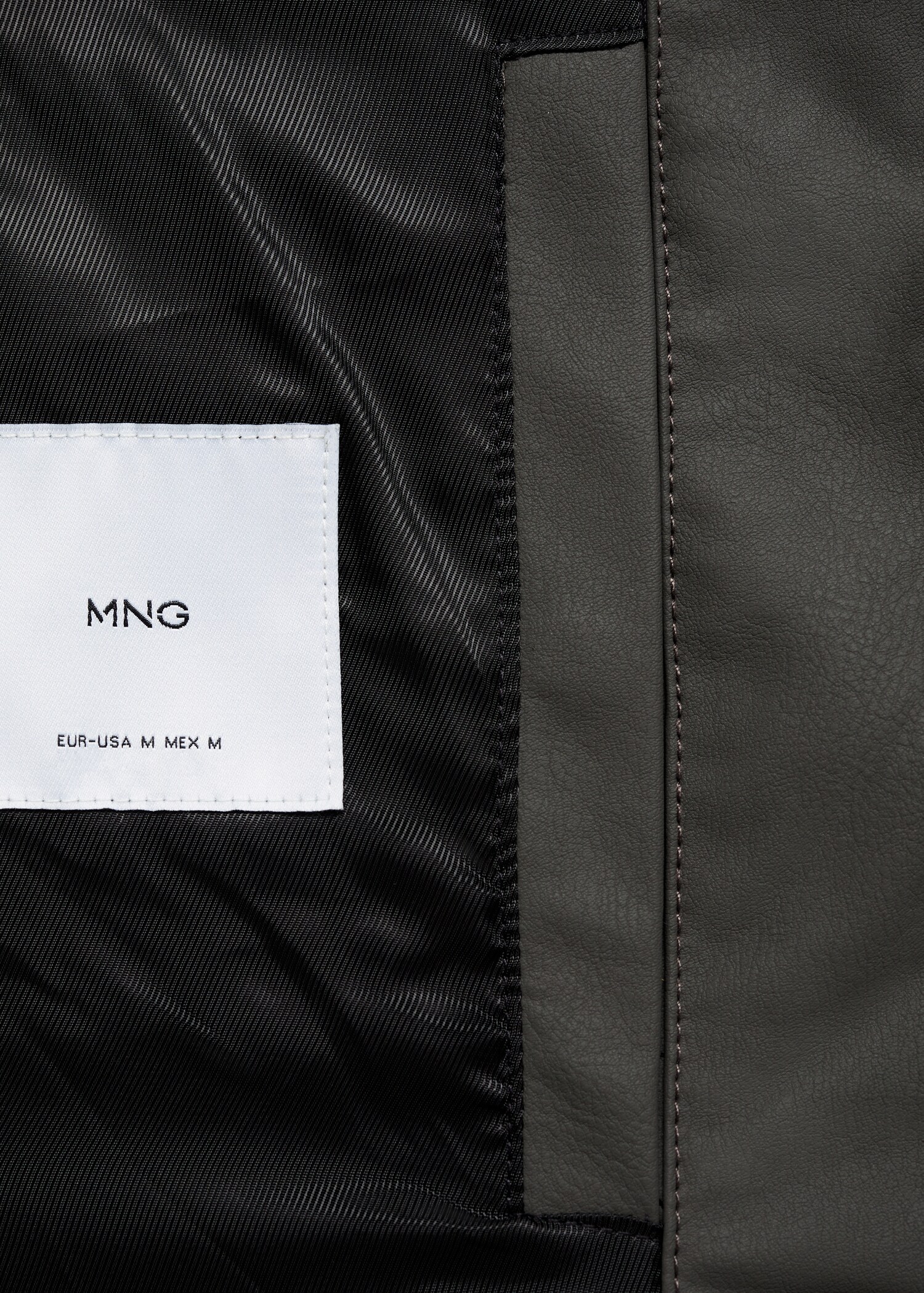 Leather-effect bomber jacket - Details of the article 8