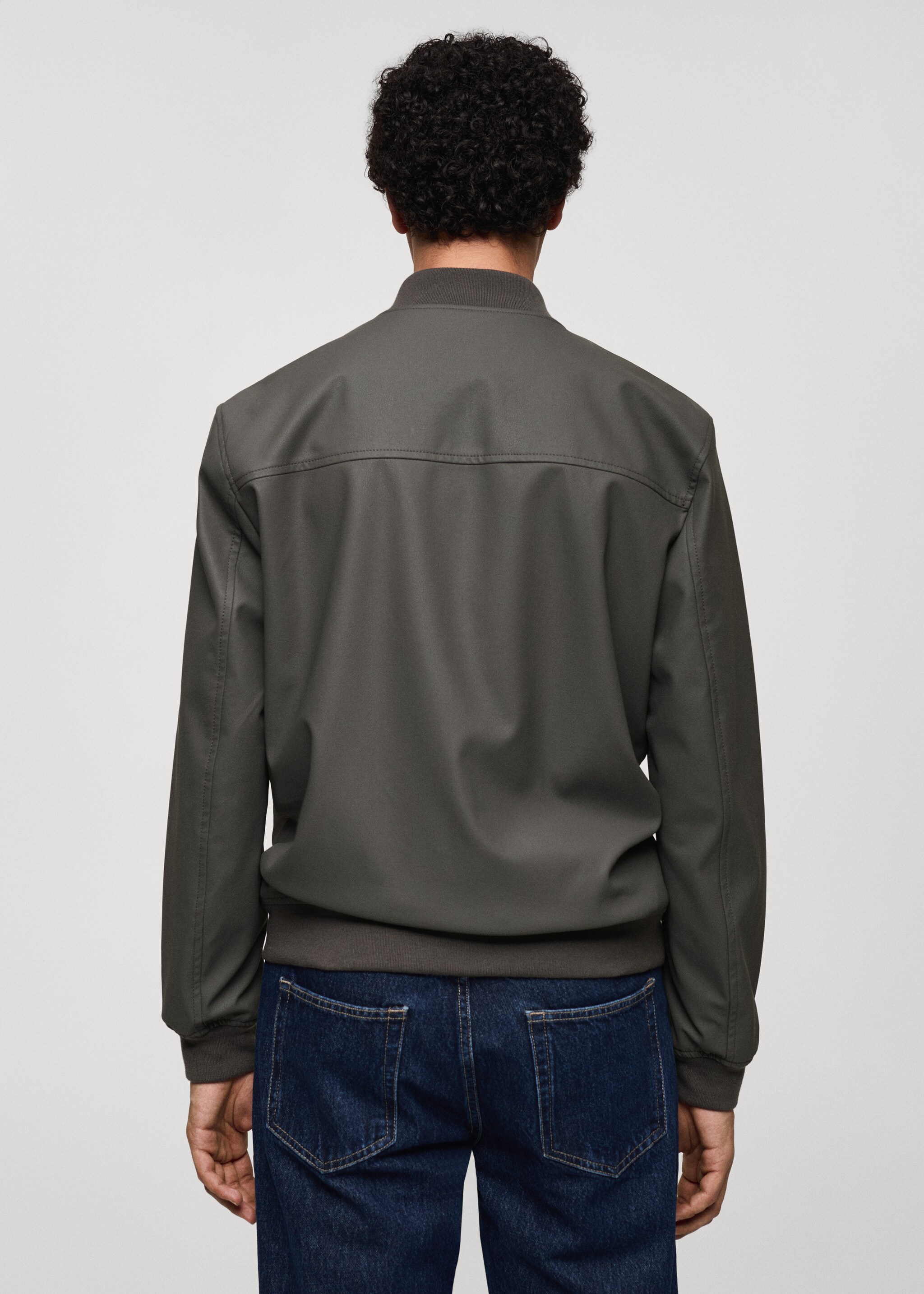 Leather-effect bomber jacket - Reverse of the article