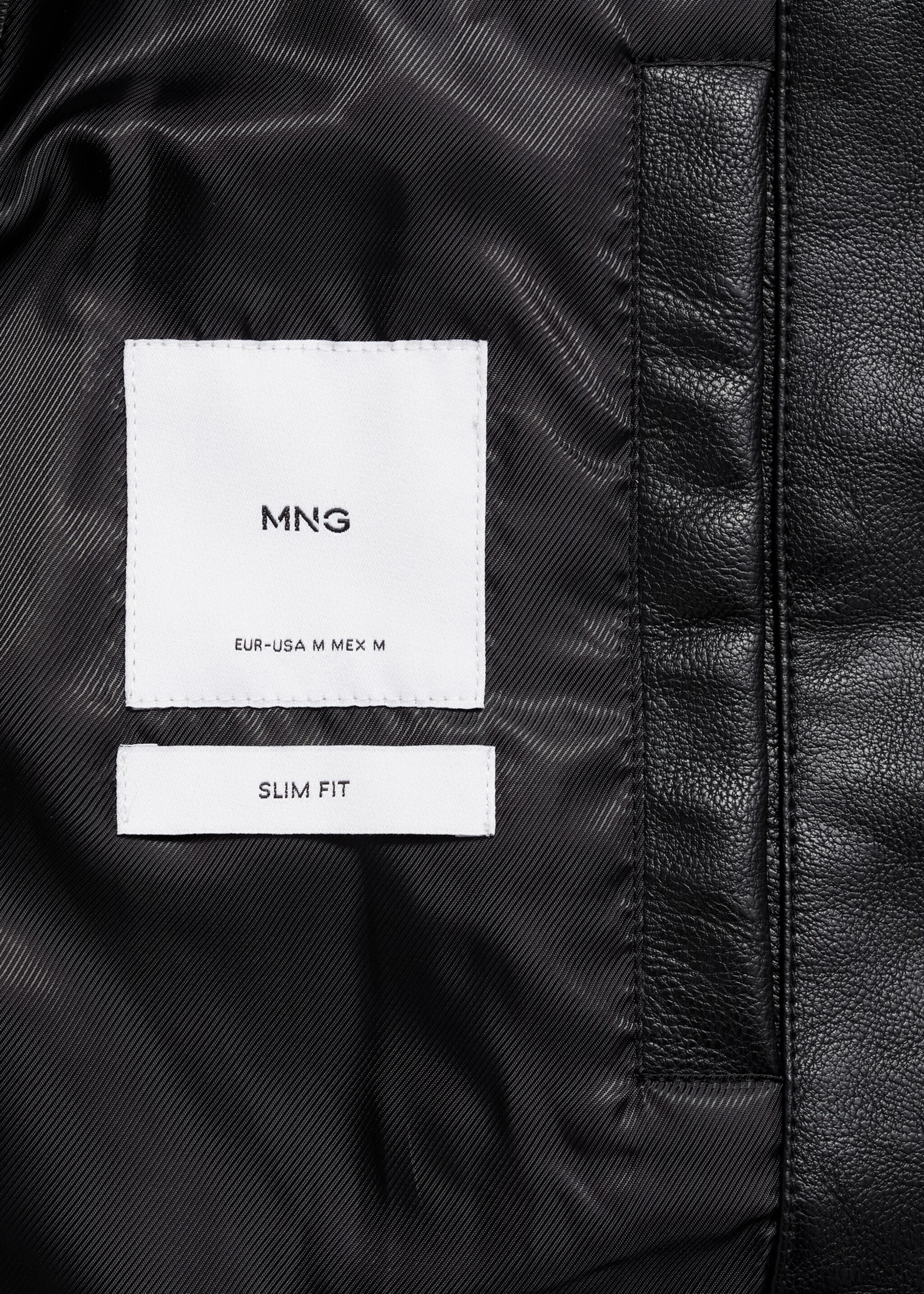 Zip-up leather-effect jacket - Details of the article 8