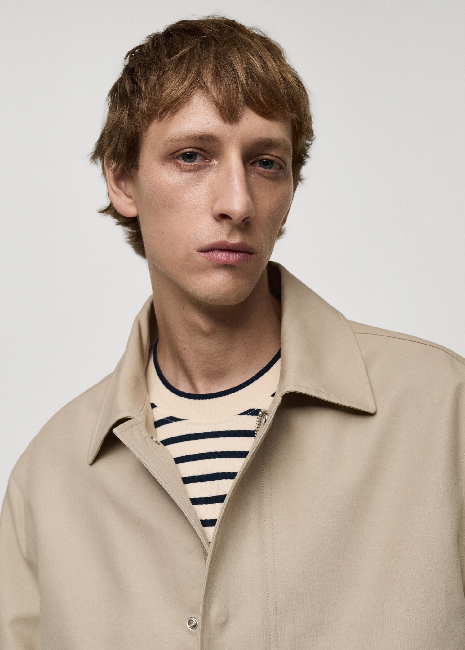 Oversized cotton jacket with pockets - Details of the article 1
