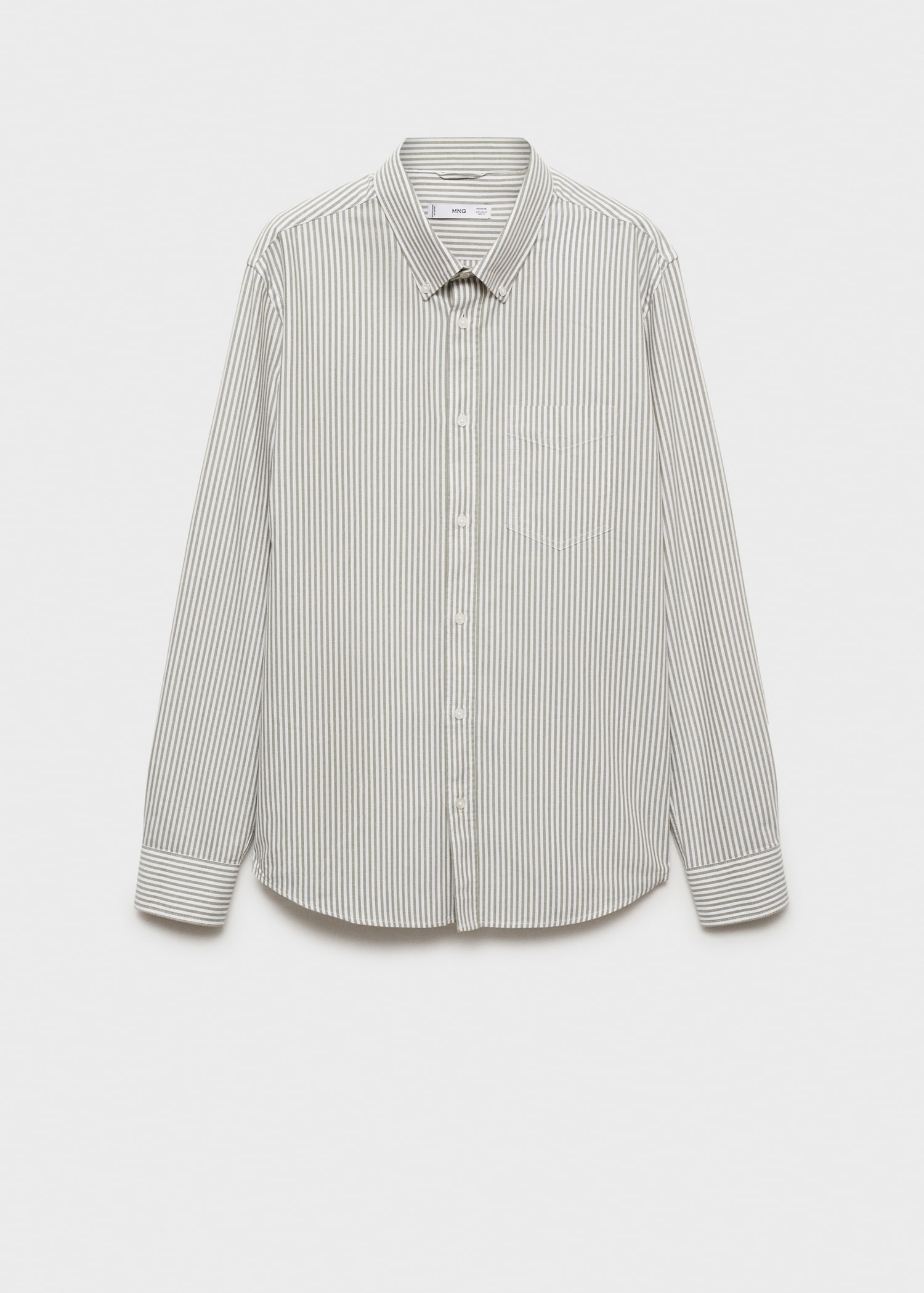 Chemise 100 % coton rayures bicolores - Article sans modèle