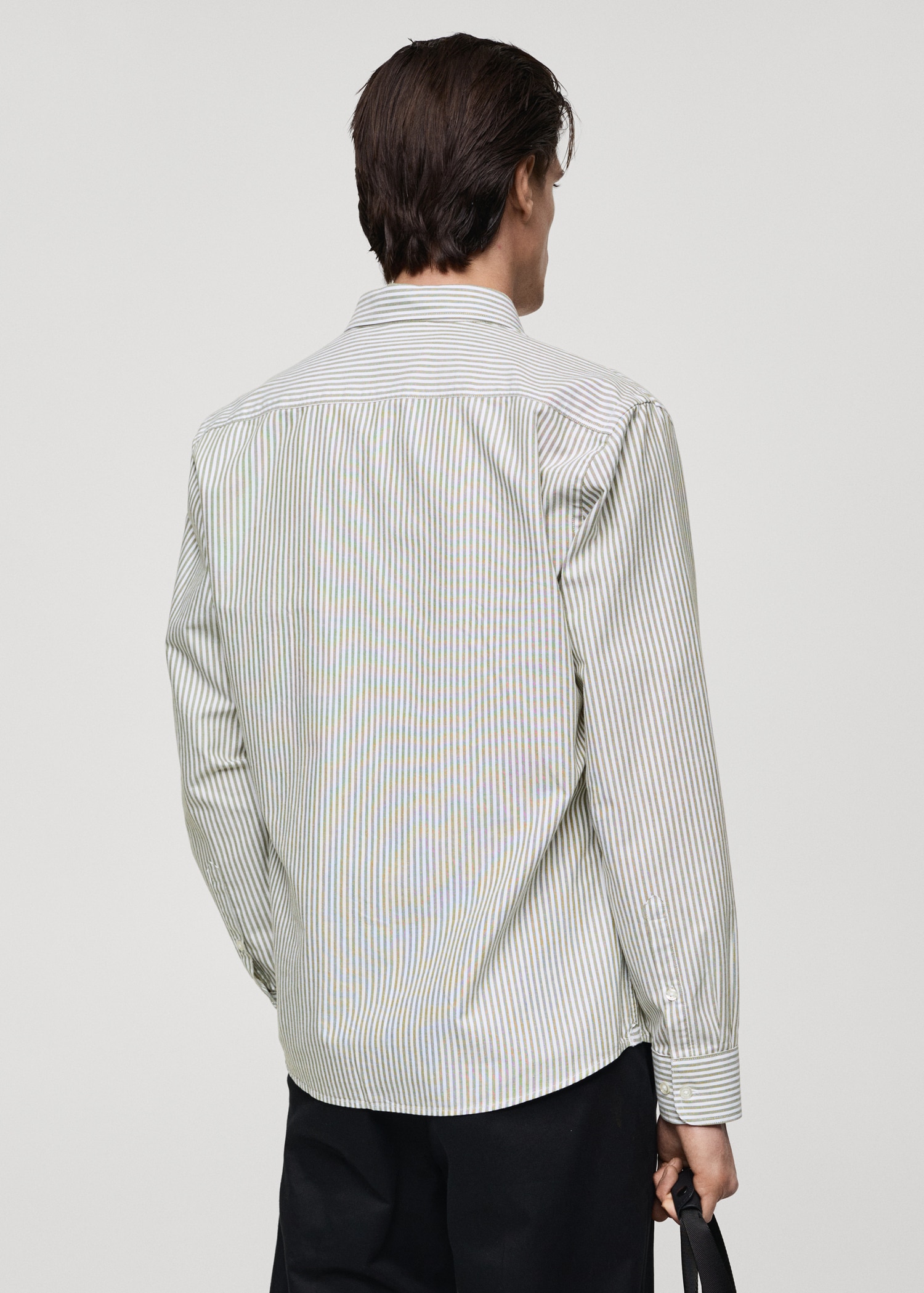 Chemise 100 % coton rayures bicolores - Verso de l’article