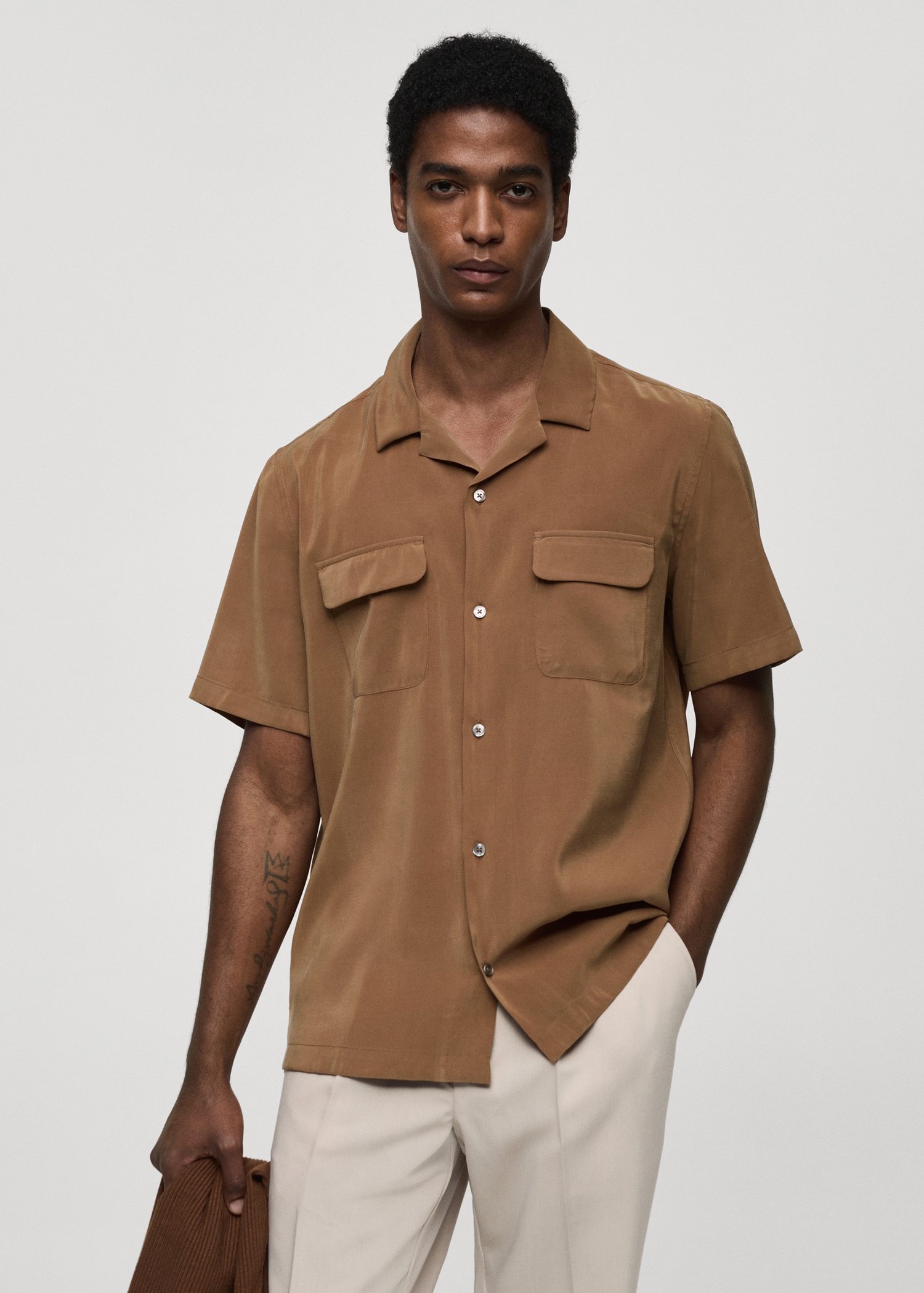 Chemise regular fit poches - Plan moyen