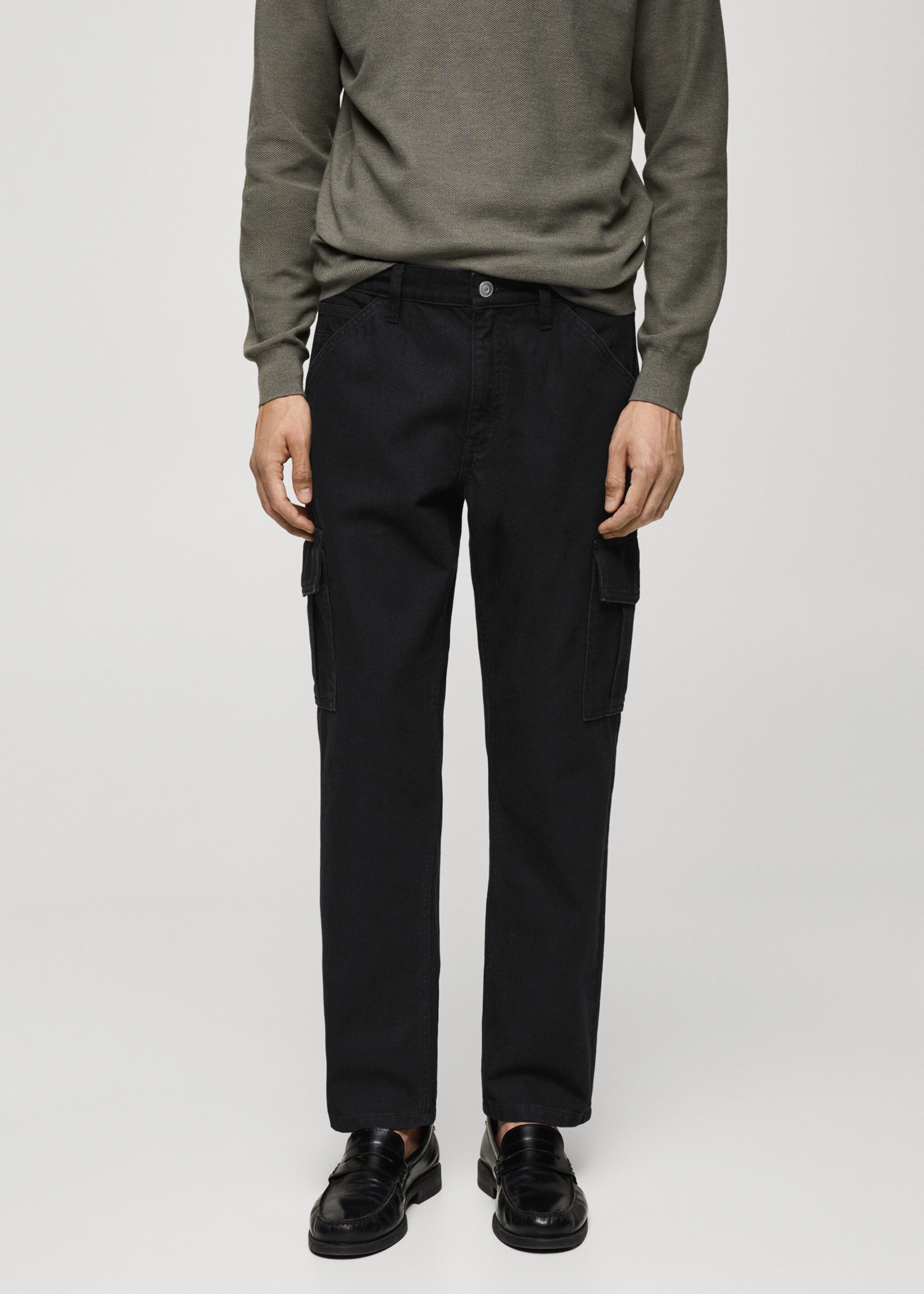 Straight fit cargo jeans - Medium plane