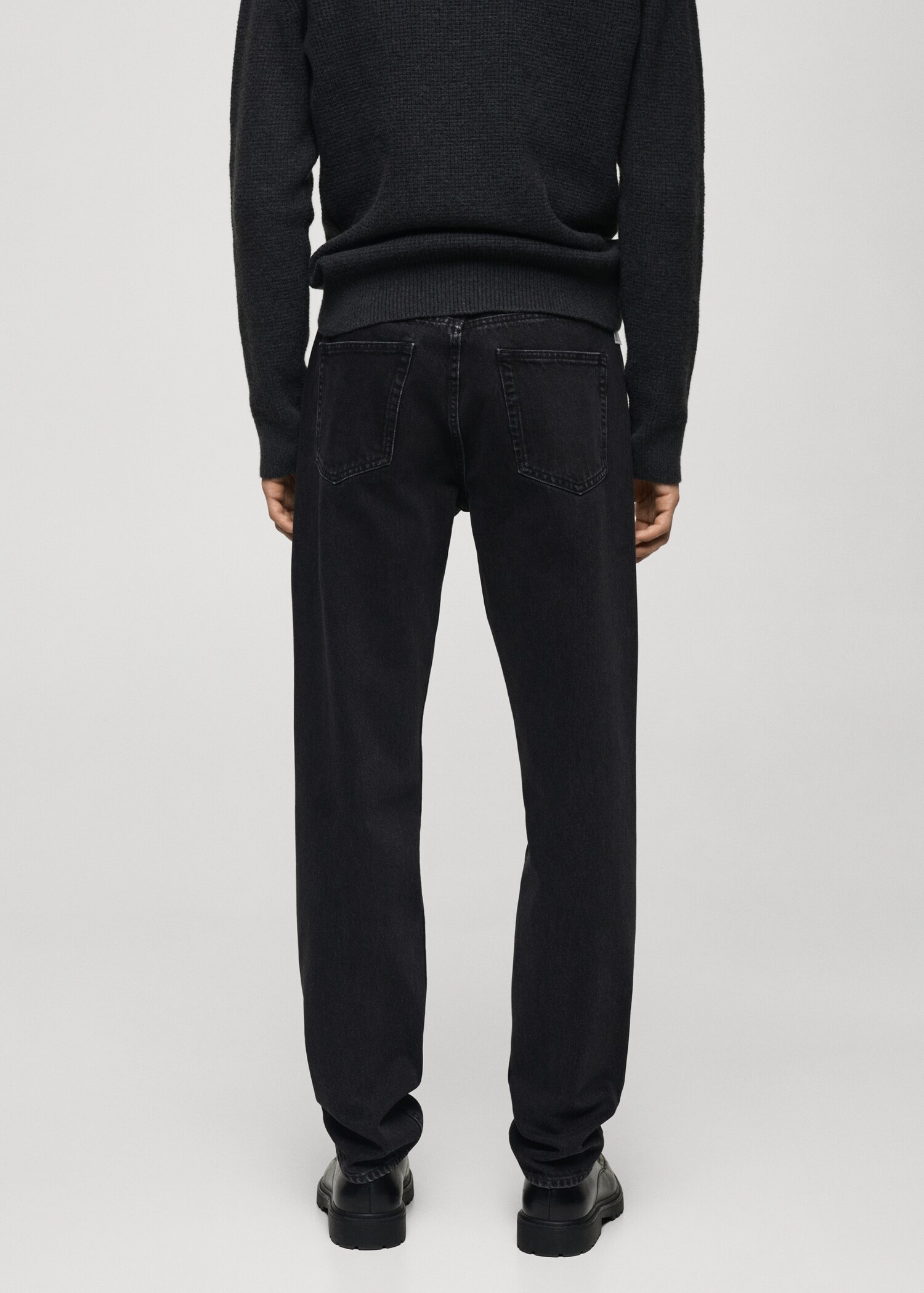 Bob regular-fit black jeans - Reverse of the article