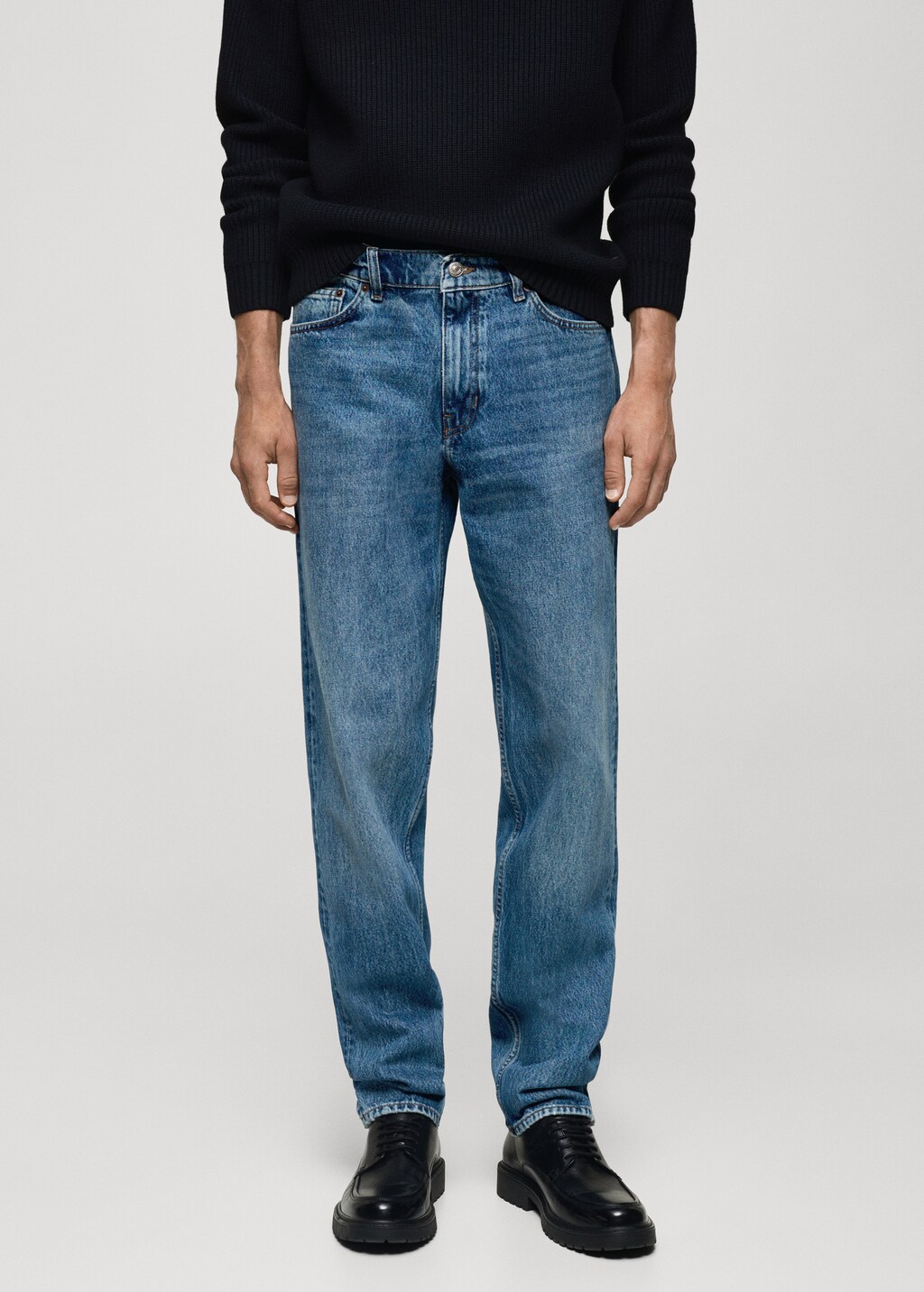 Regular fit medium wash Bob jeans Men MANGO Denmark