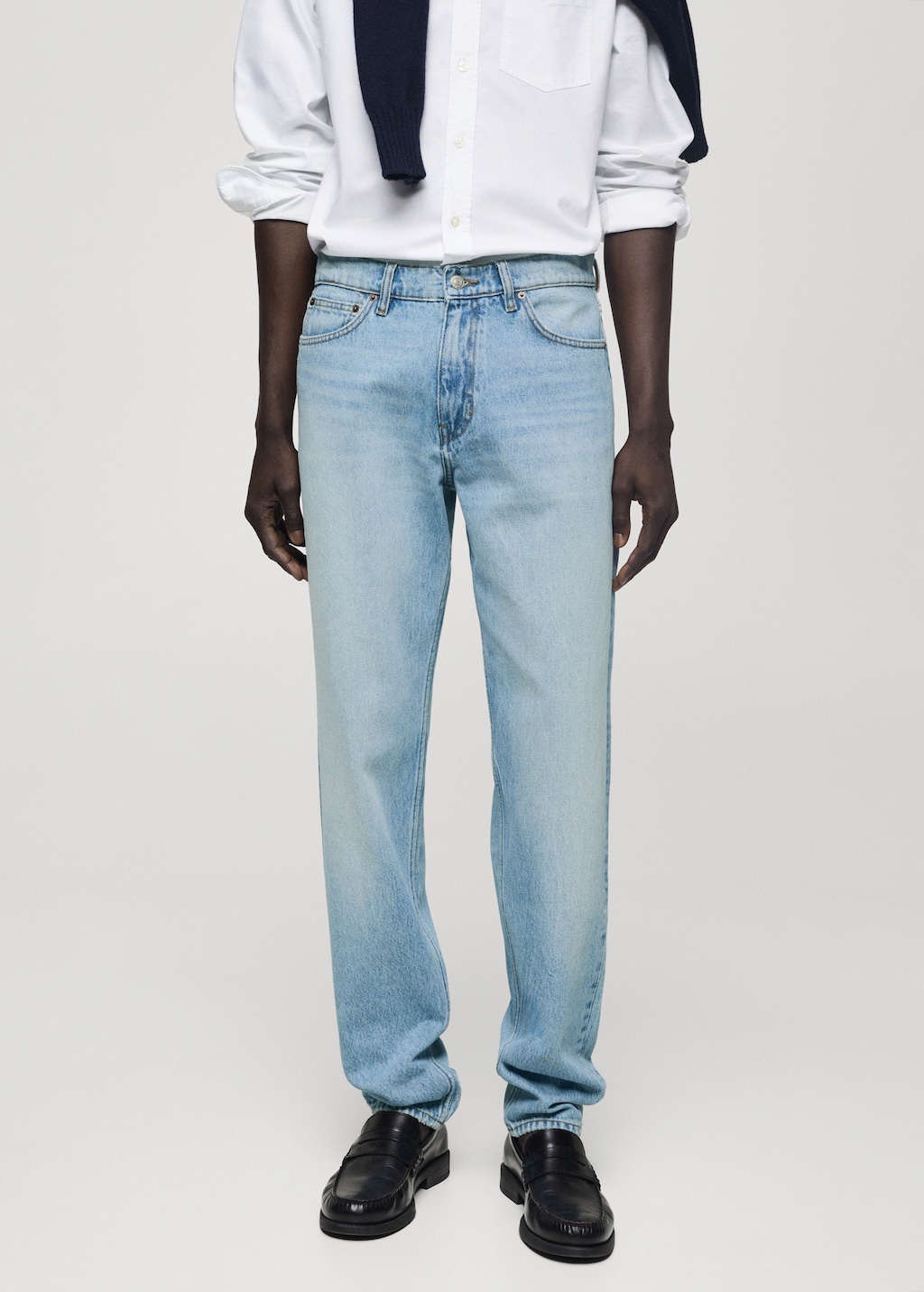 Jean Bob regular fit delave clair Homme MANGO France metropolitaine