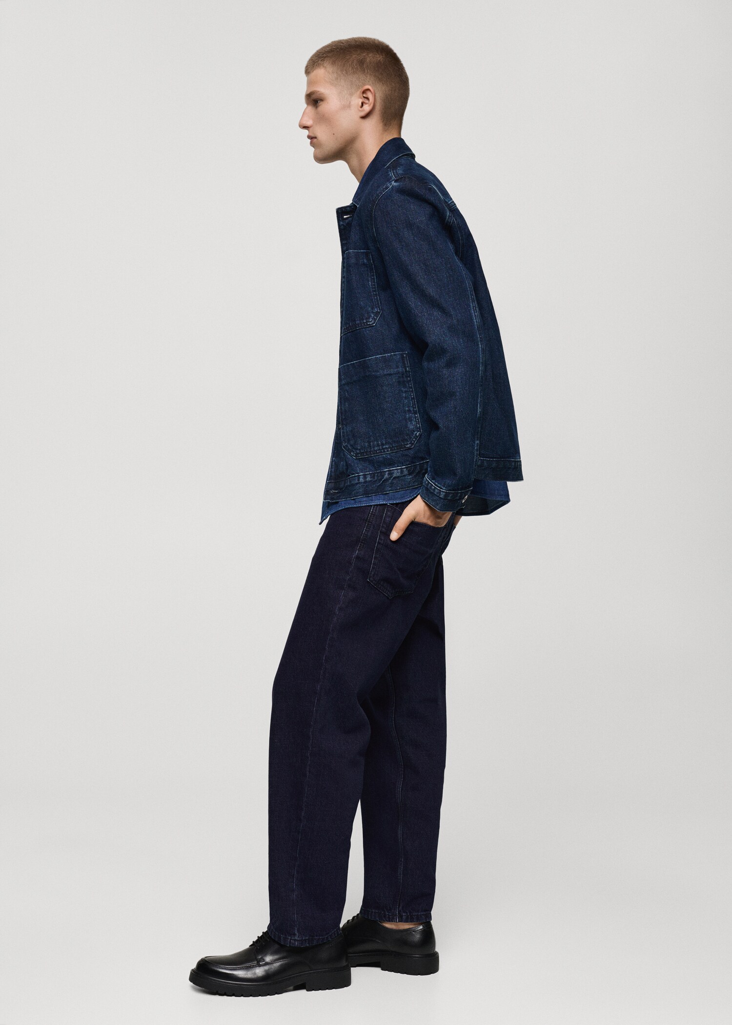 Relaxed-fit dark wash jeans - Details of the article 2