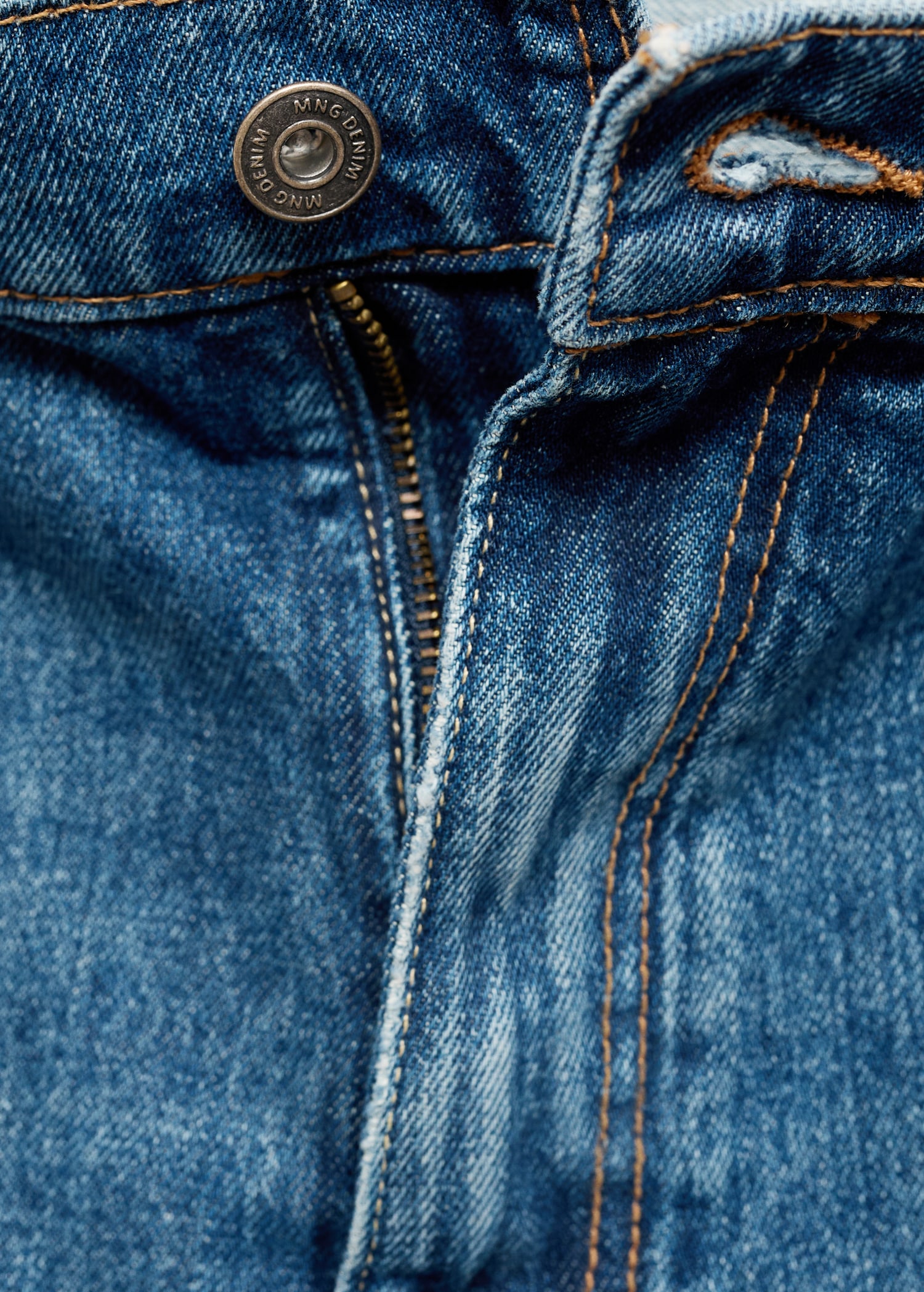 Jean straight-fit délavé foncé - Détail de l'article 8