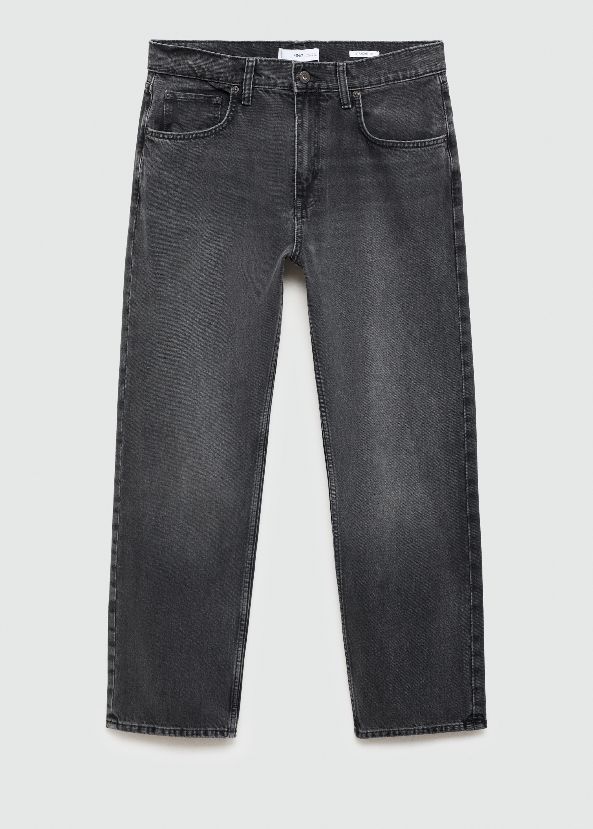 Dark gray straight-fit jeans - Men | MANGO USA