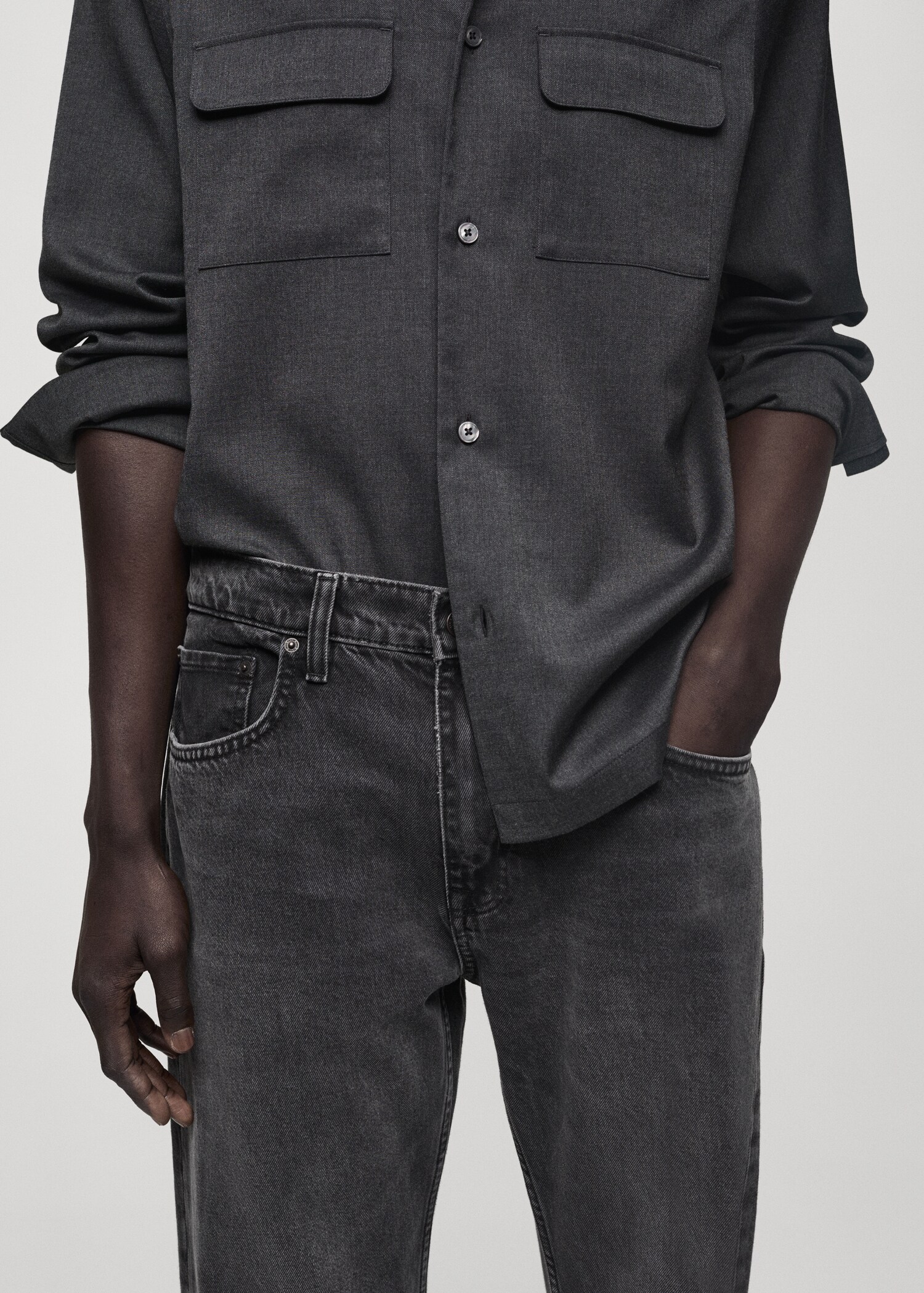 Jean straight-fit gris foncé - Détail de l'article 1