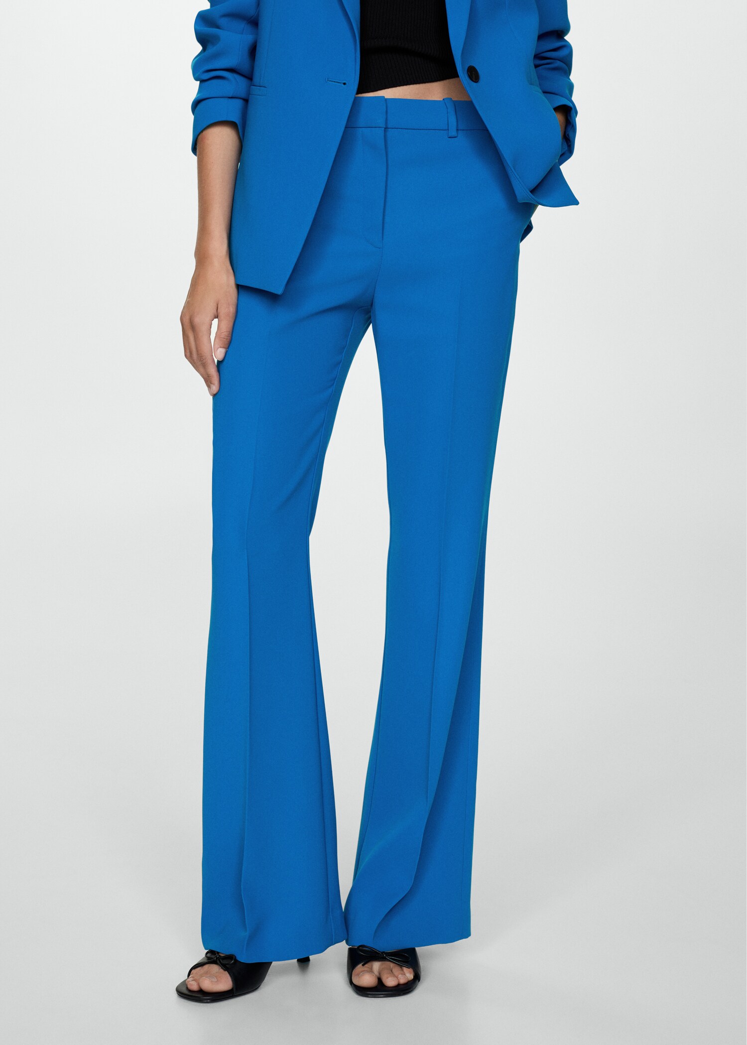 Wideleg suit trousers - Medium plane