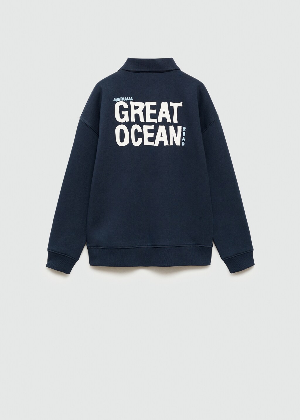 Polo sweatshirt with message Kids MANGO Indonesia