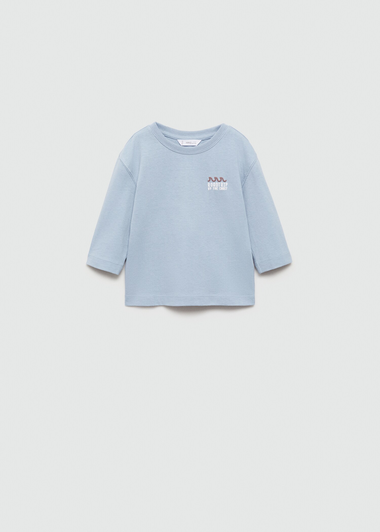 Long-sleeved t-shirt with embossed print - Article without model