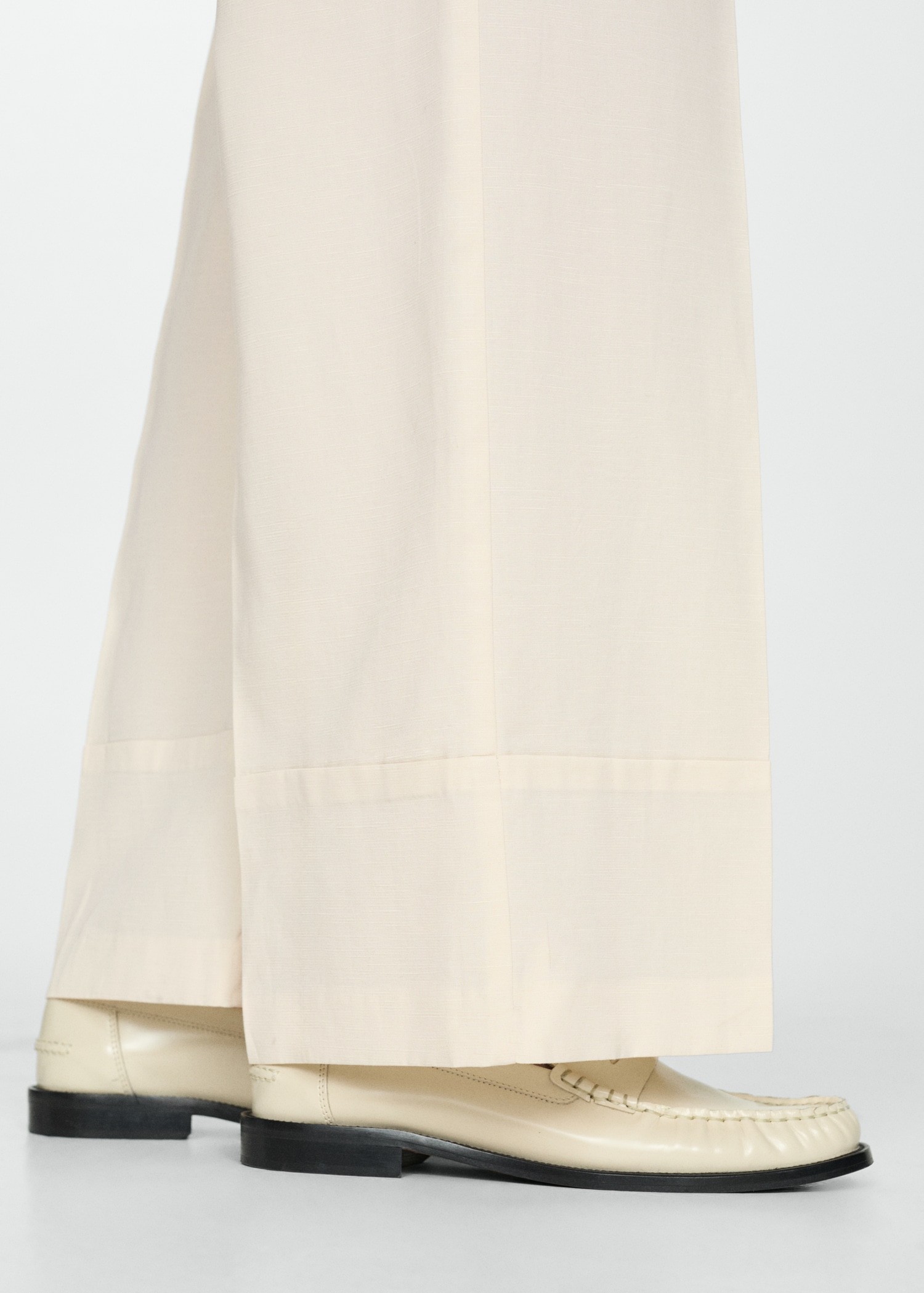 Straight lyocell trousers - Details of the article 2