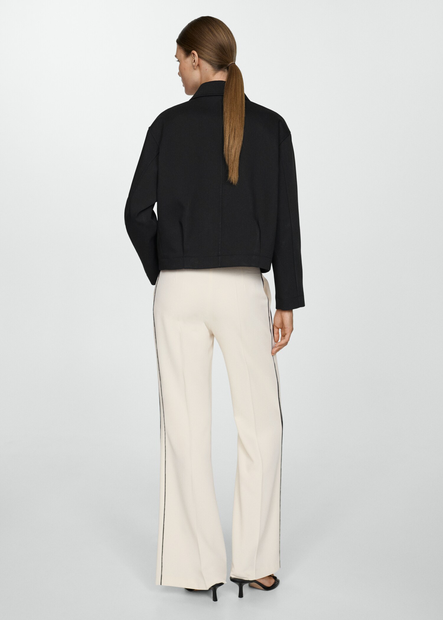 Wideleg striped trousers - Reverse of the article