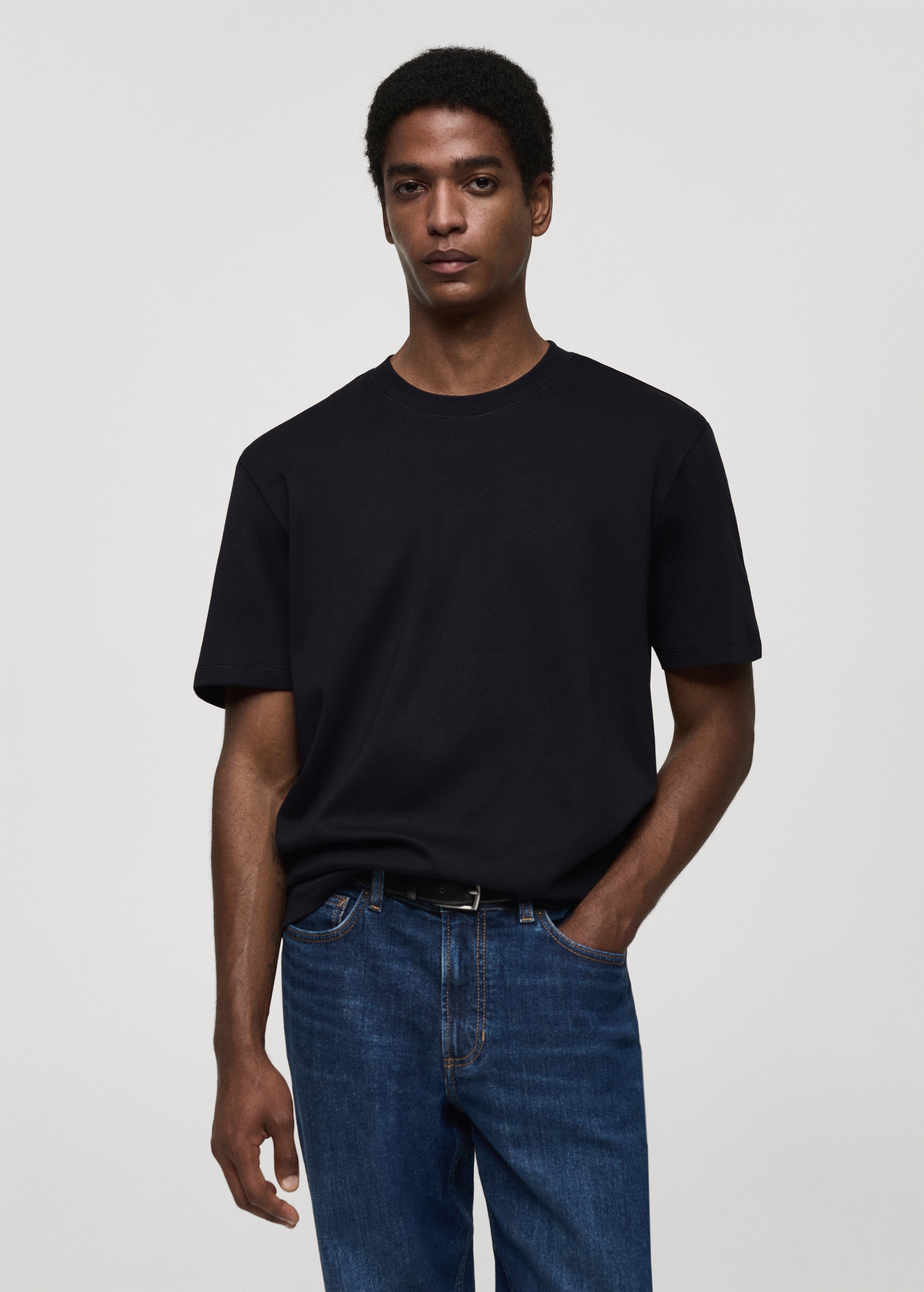 Regular-fit 100% cotton t-shirt MANGO Pakistan