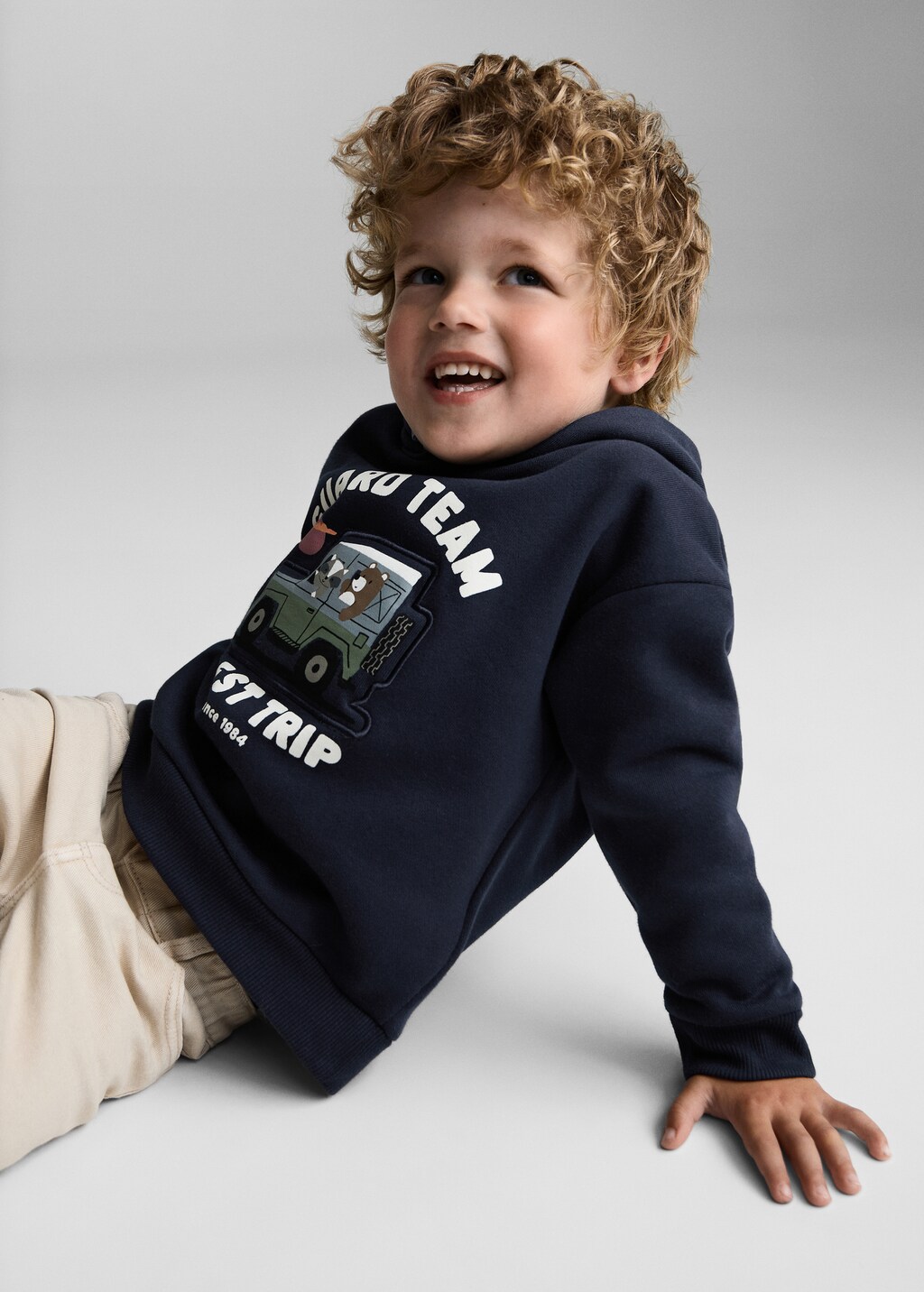 Path print sweatshirt
