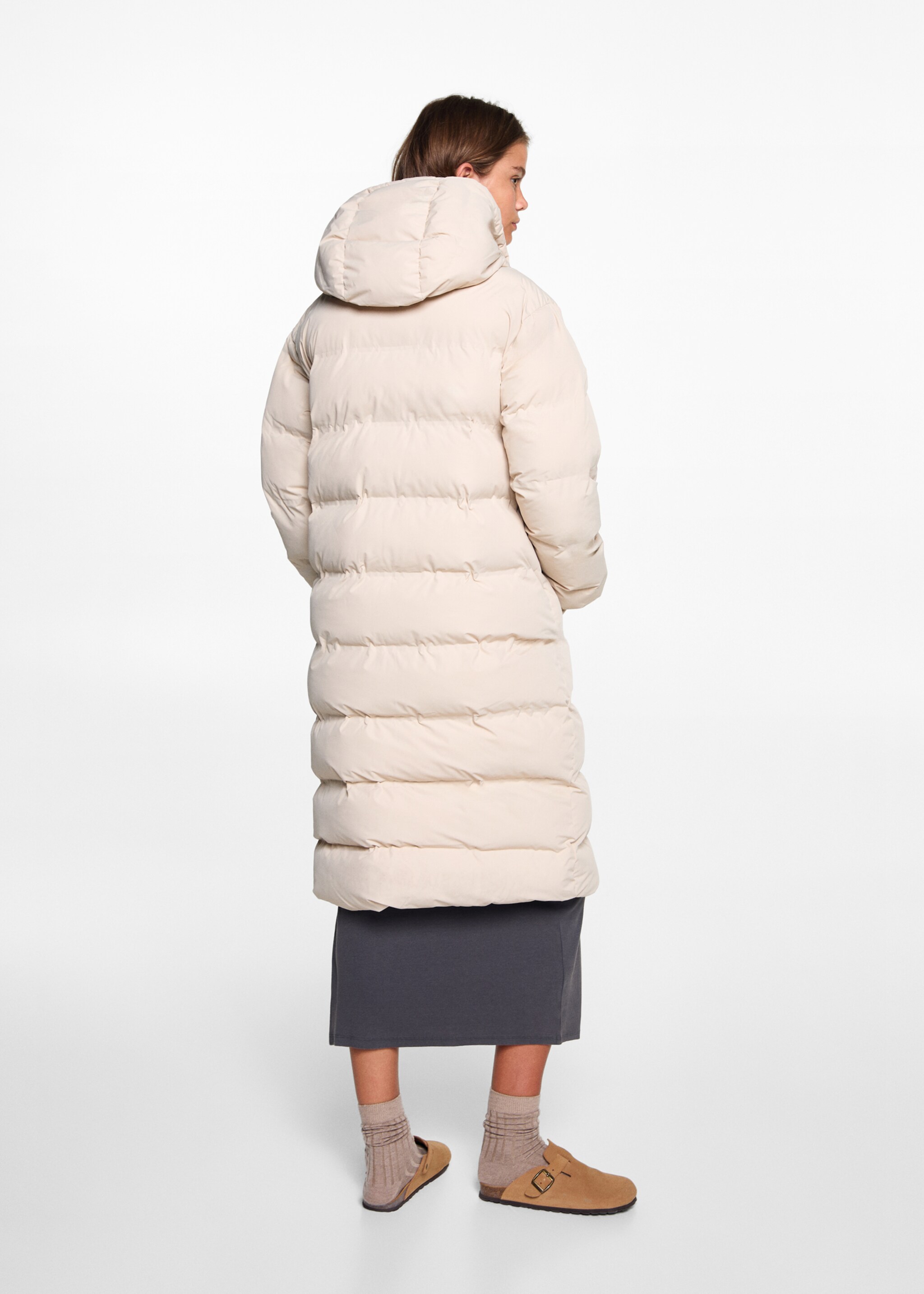 Quilted long coat - Reverse of the article