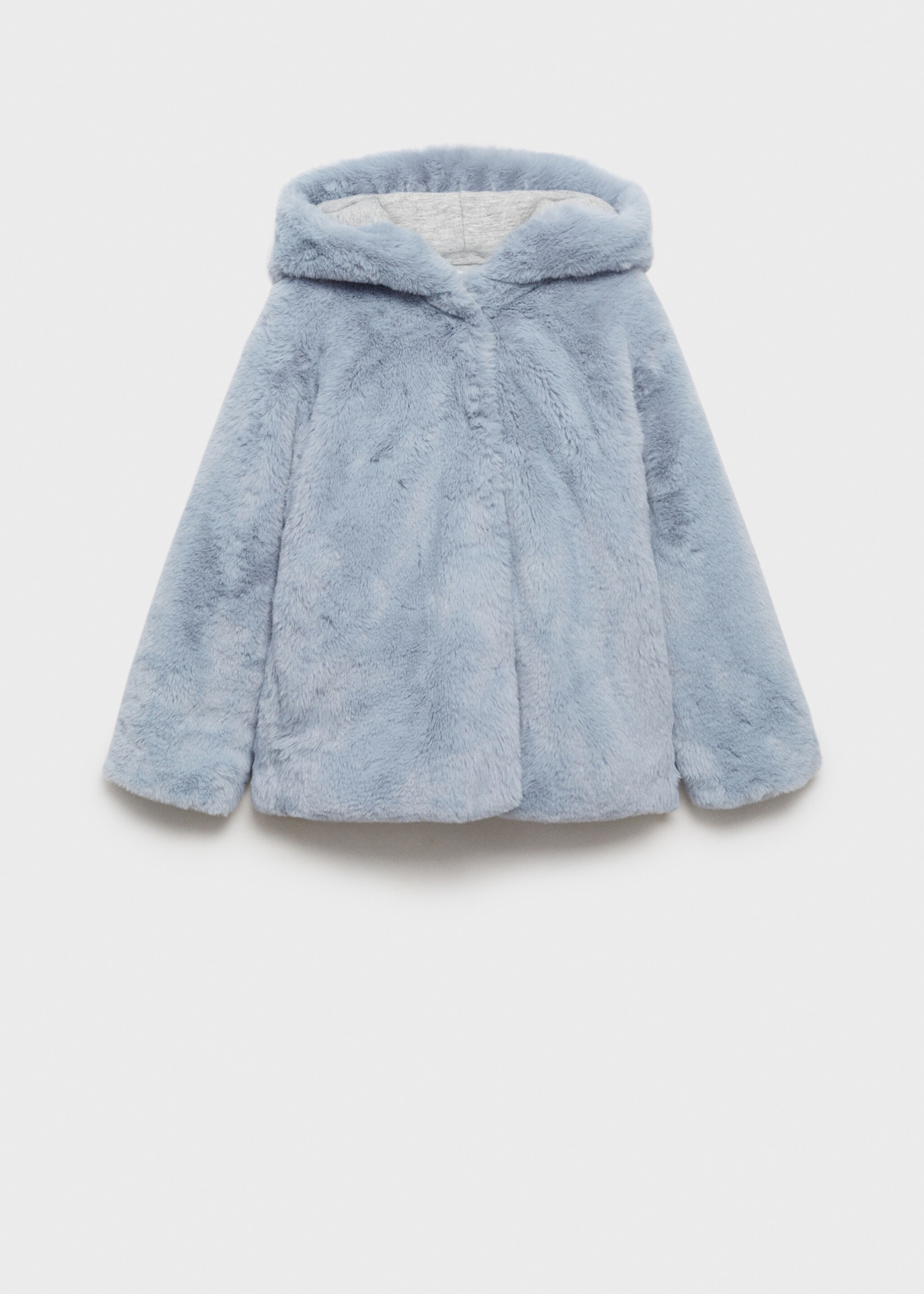 Coat with fur-effect hood - Article without model