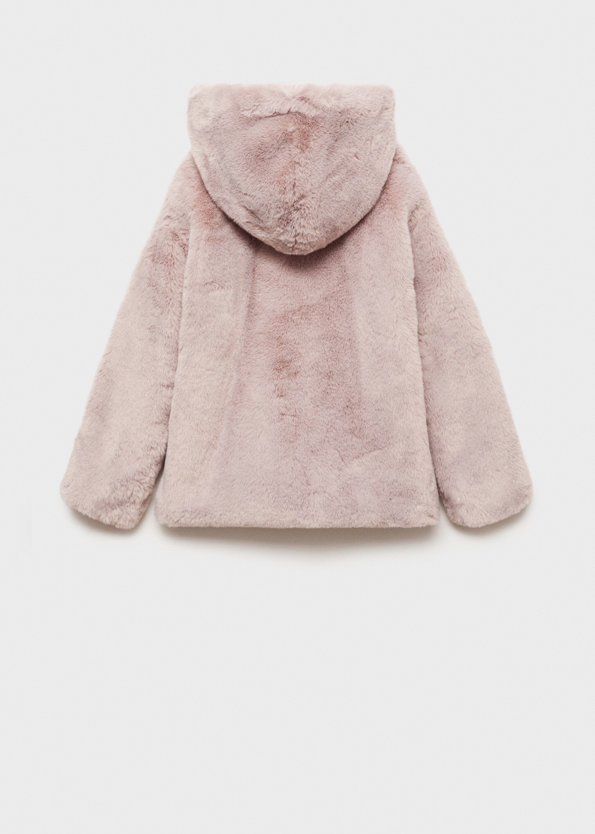 Coat with fur-effect hood - Reverse of the article