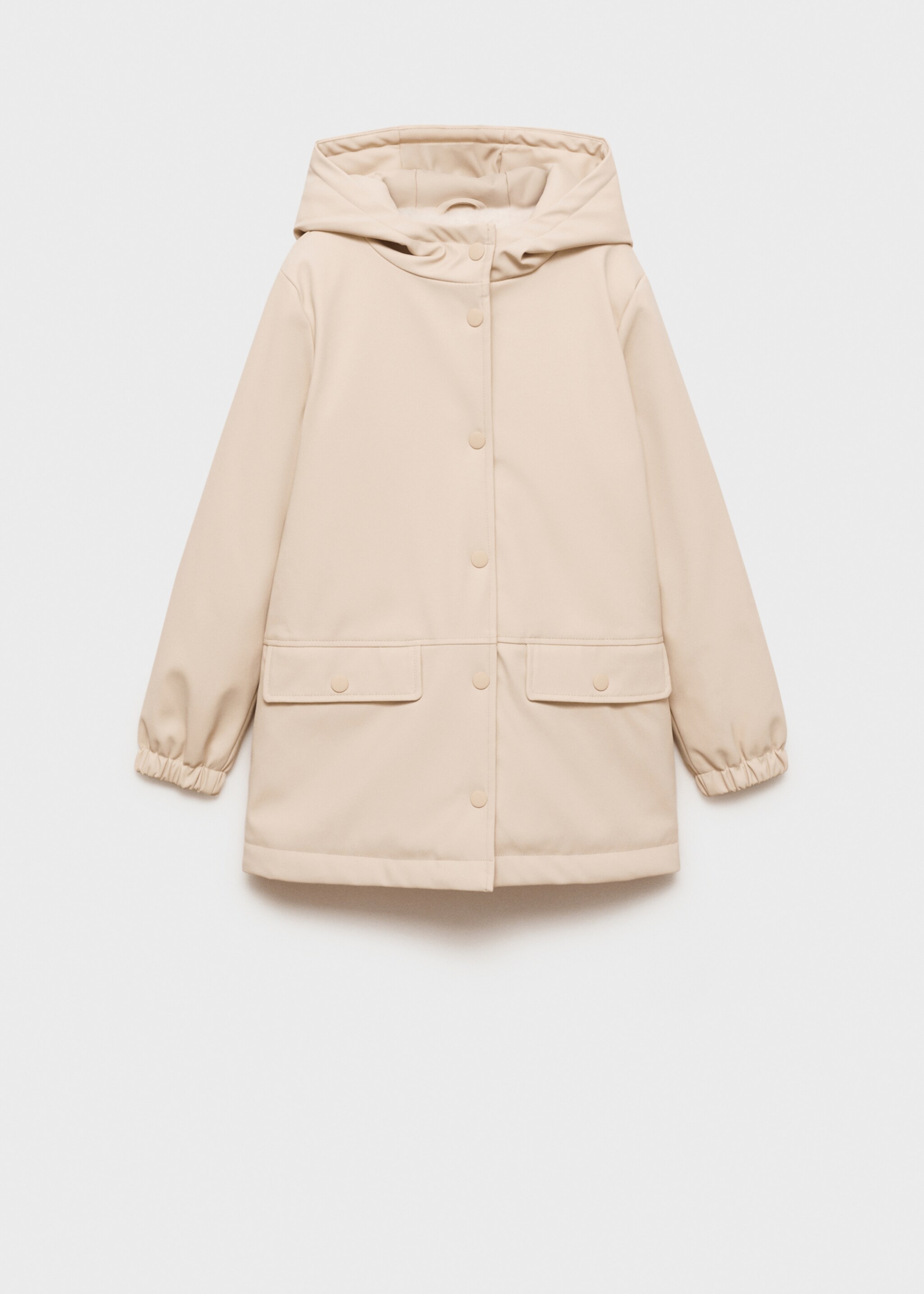 Hooded water-repellent coat - Article without model