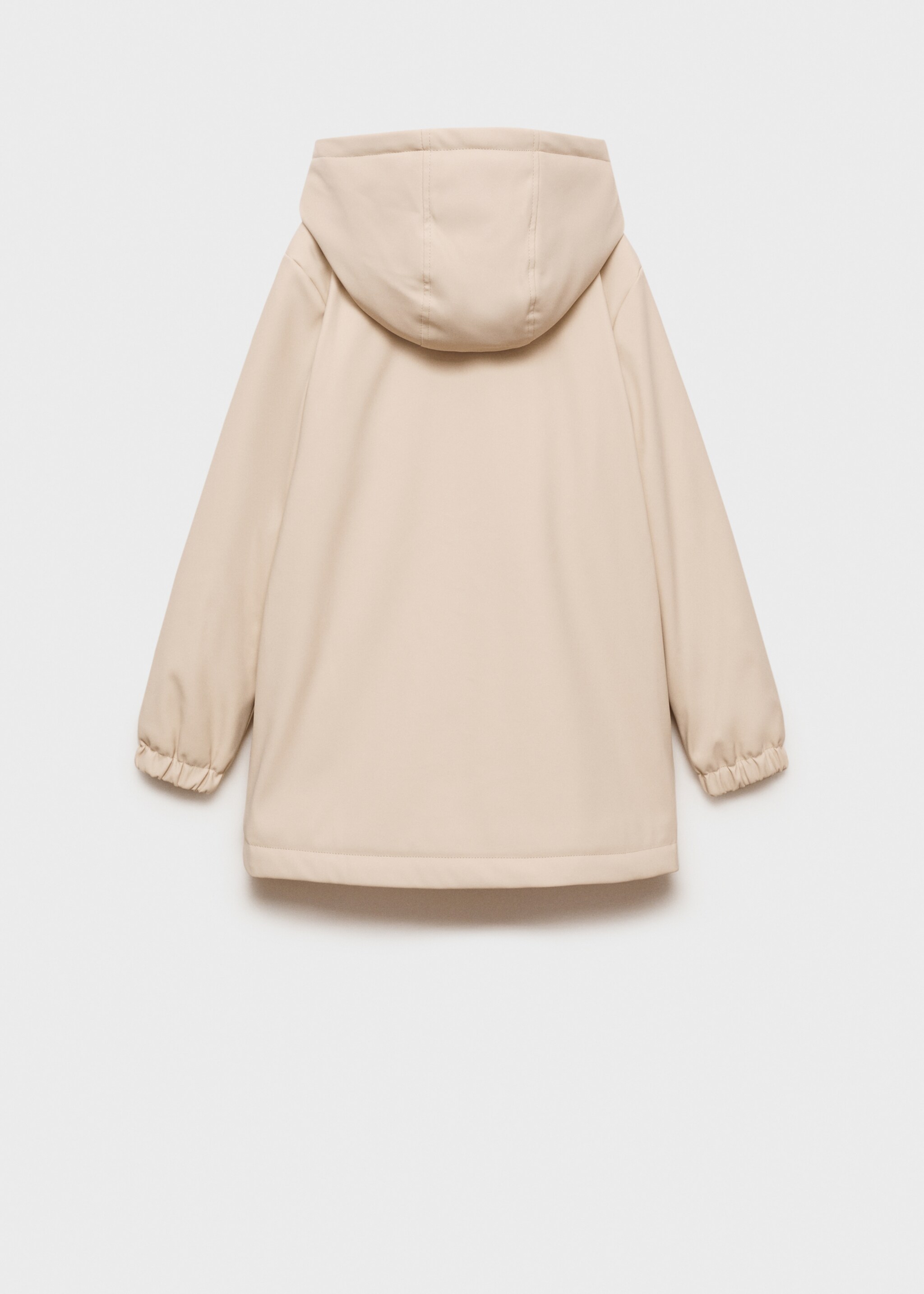 Hooded water-repellent coat - Reverse of the article