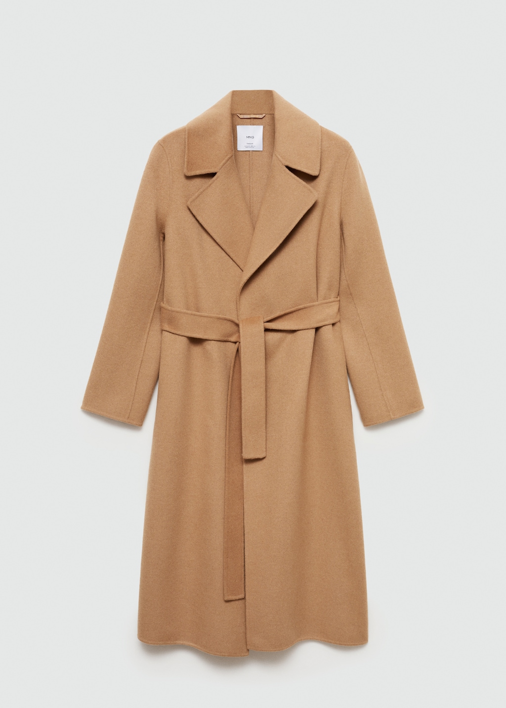 Wool coat with handmade belt