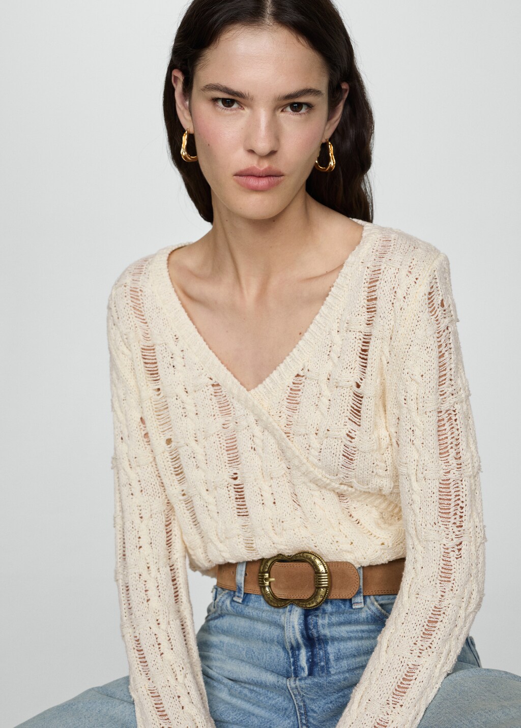 Open neck jumper discount