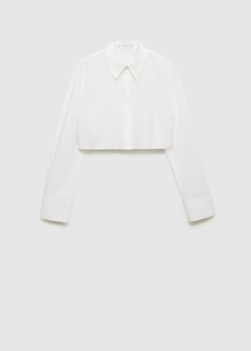 Cropped cotton shirt - Women | MANGO Japan