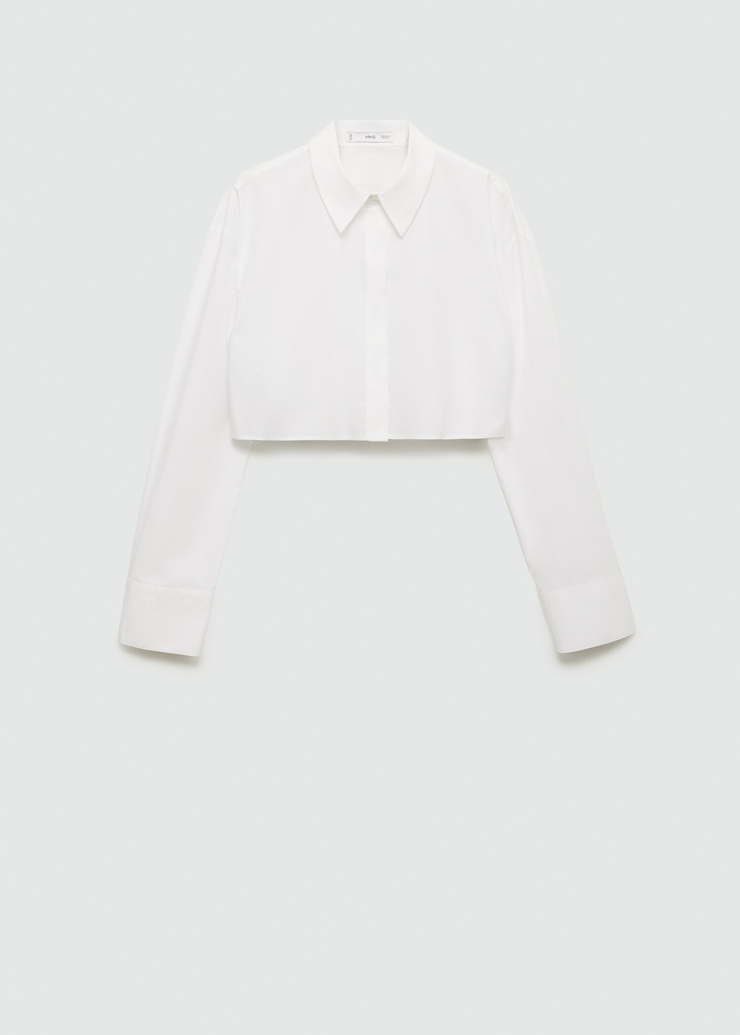 Cropped cotton shirt - Article without model