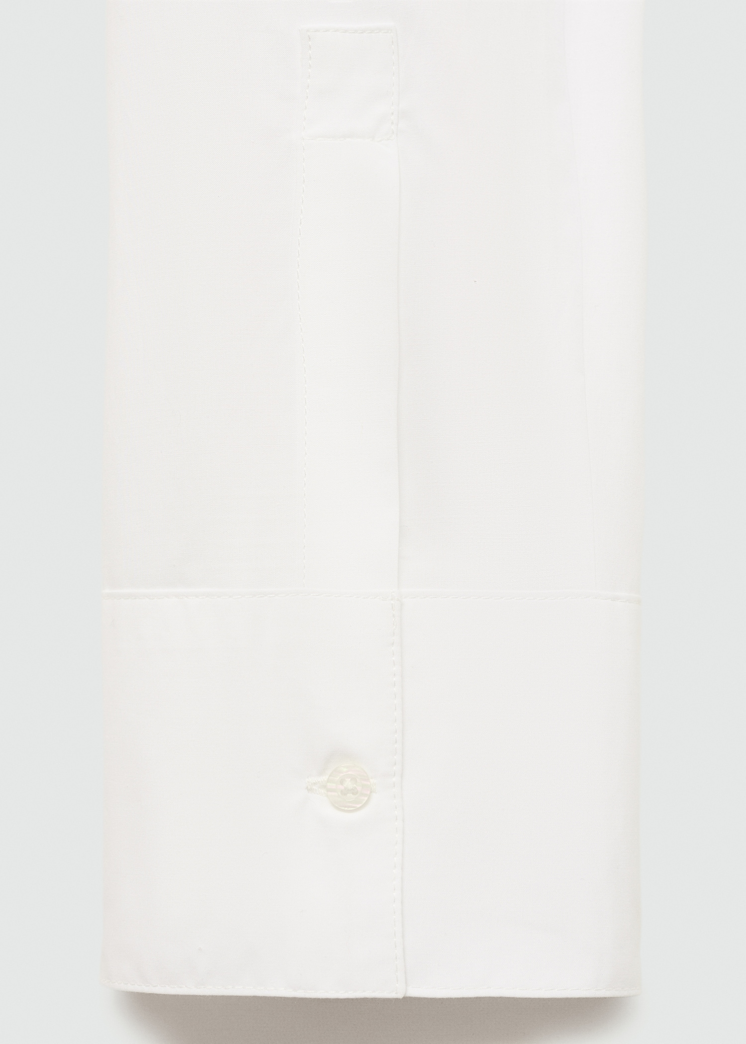 Cropped cotton shirt - Details of the article 0