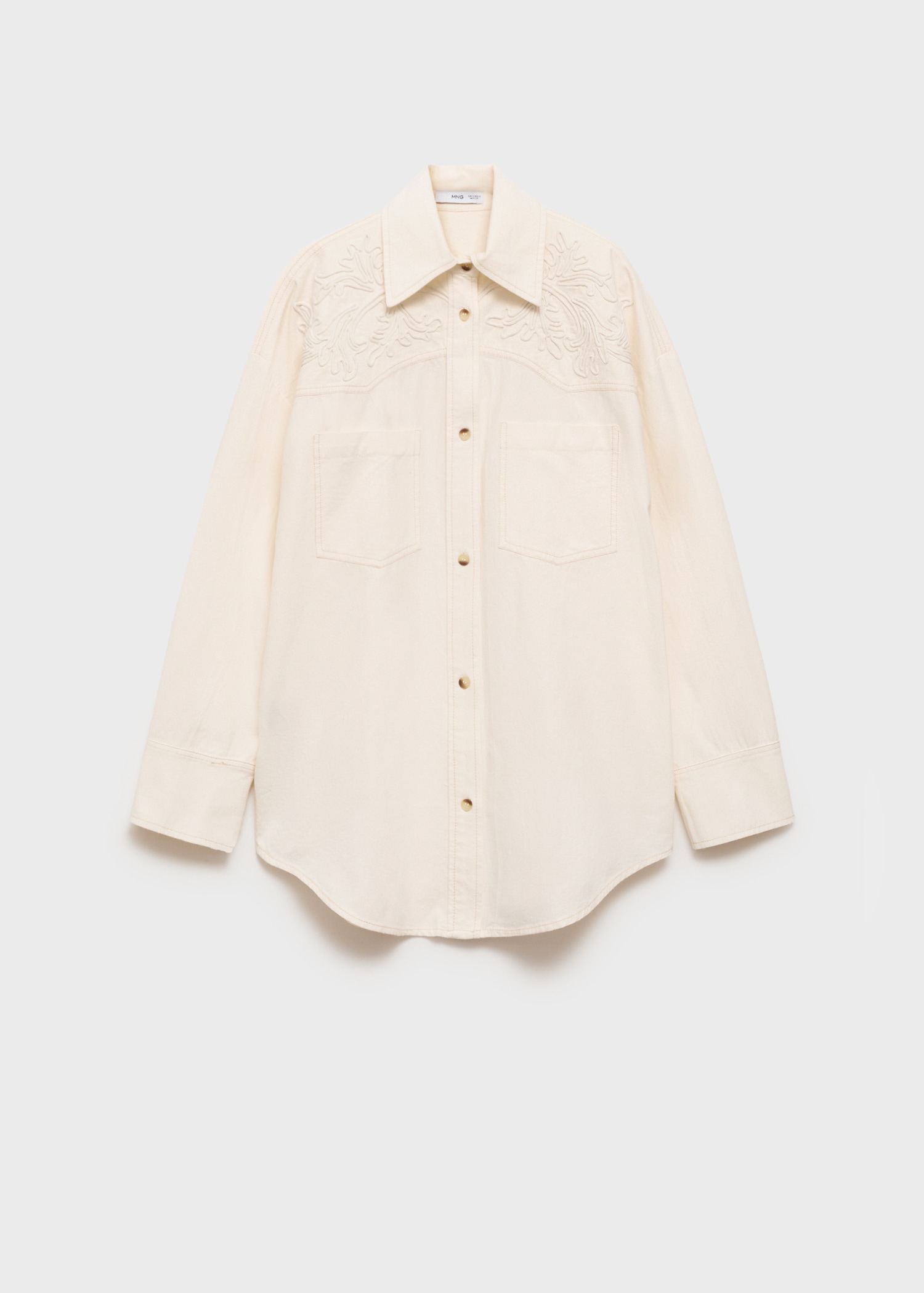 Shirt with decorative stitching - Article without model