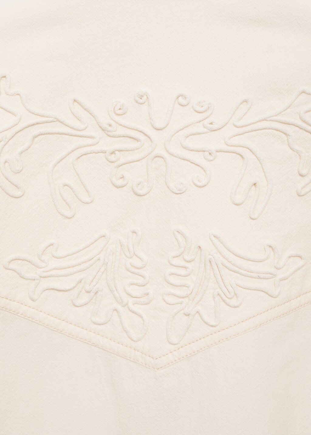 Shirt with decorative stitching - Women | MANGO Japan