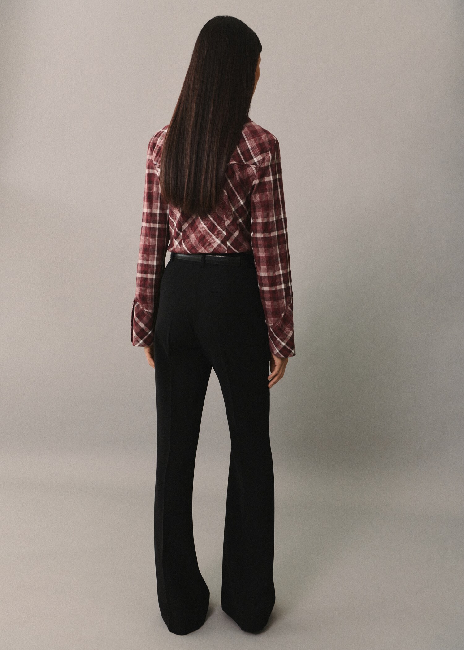 Camisa algodón cuadros - Reverso del artículo