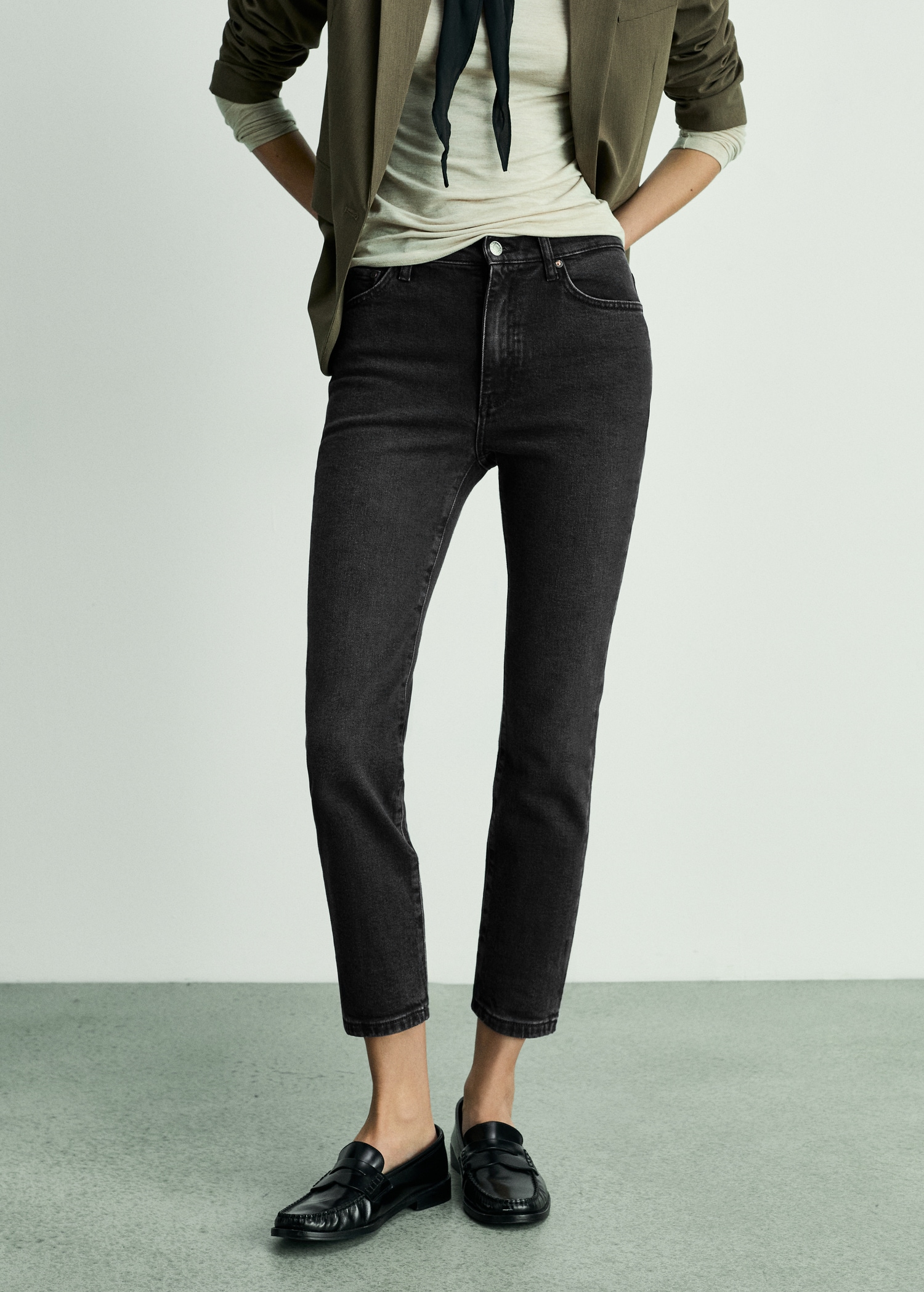 Jeans Claudia slim crop - Plano medio