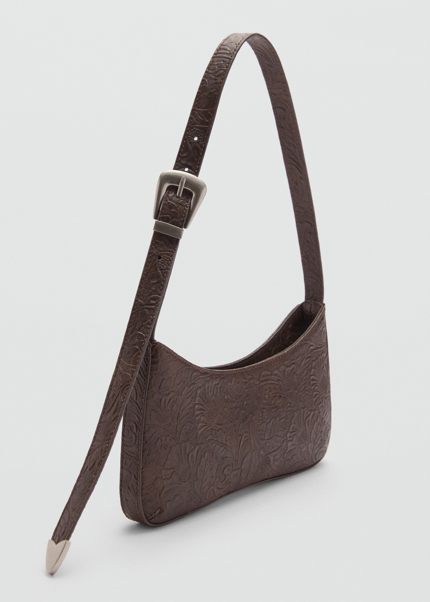 Textured shoulder bag - Medium plane