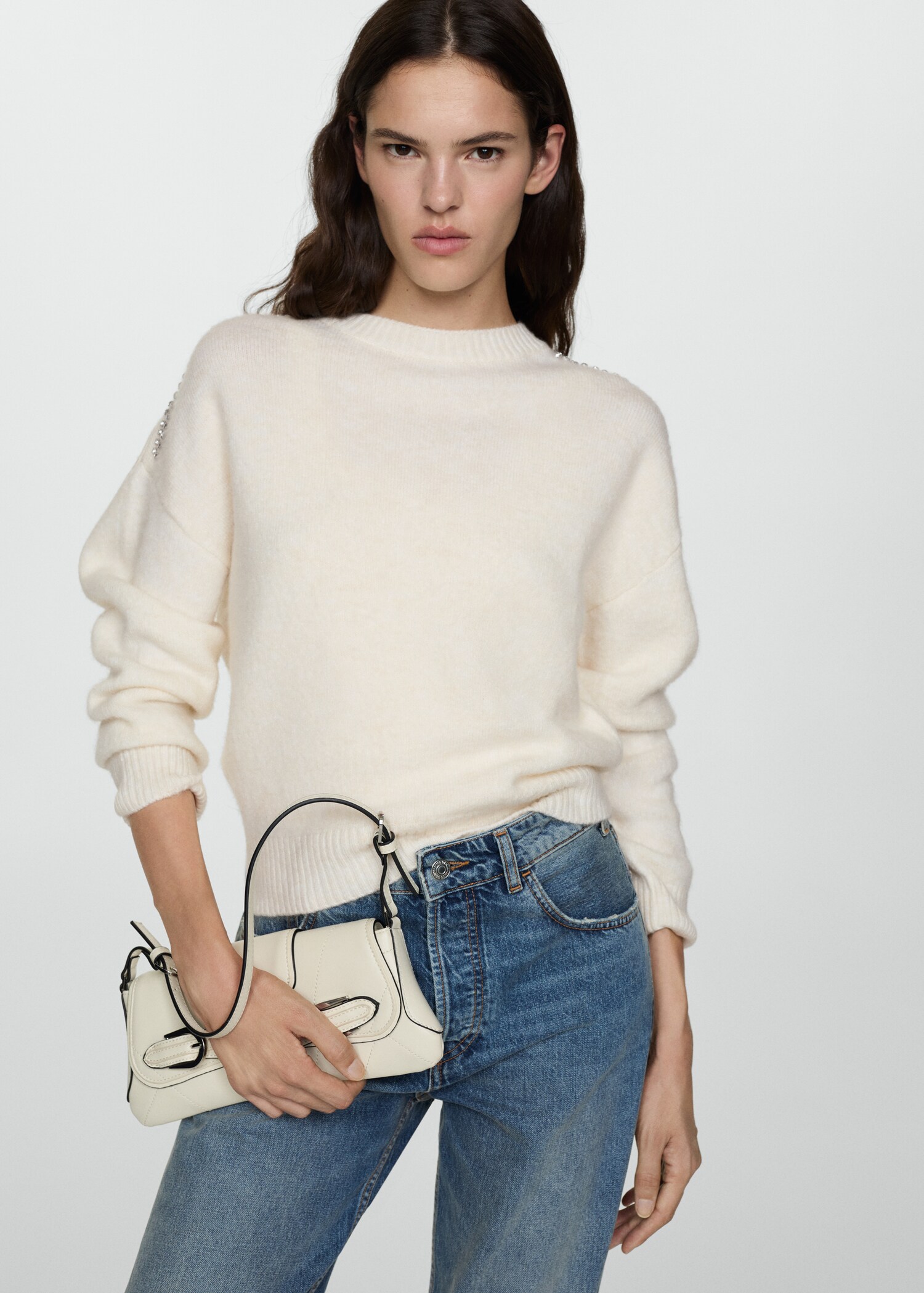 Pull-over maille détails brillants - Plan moyen