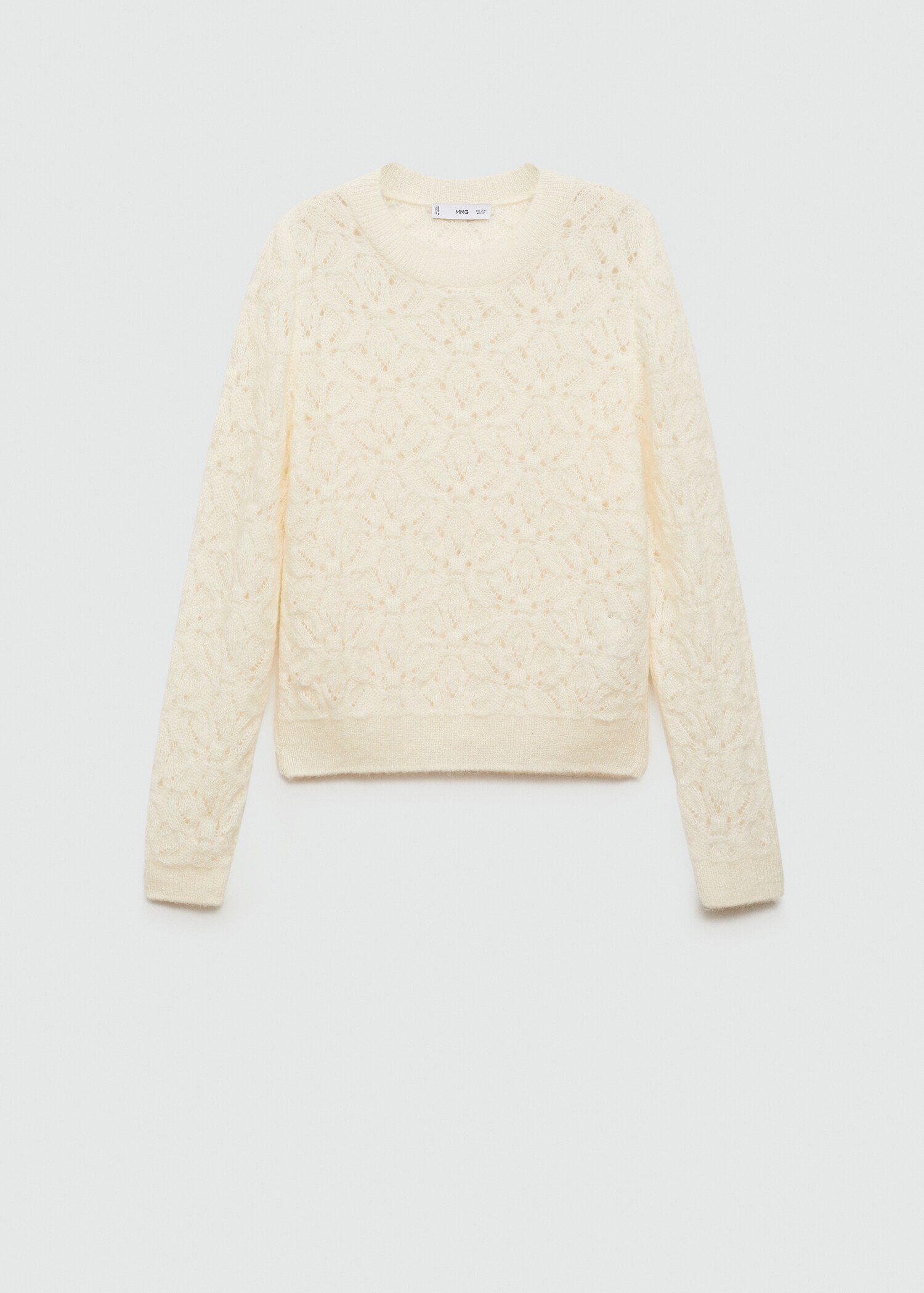 Knitted sweater with openwork details - Article without model