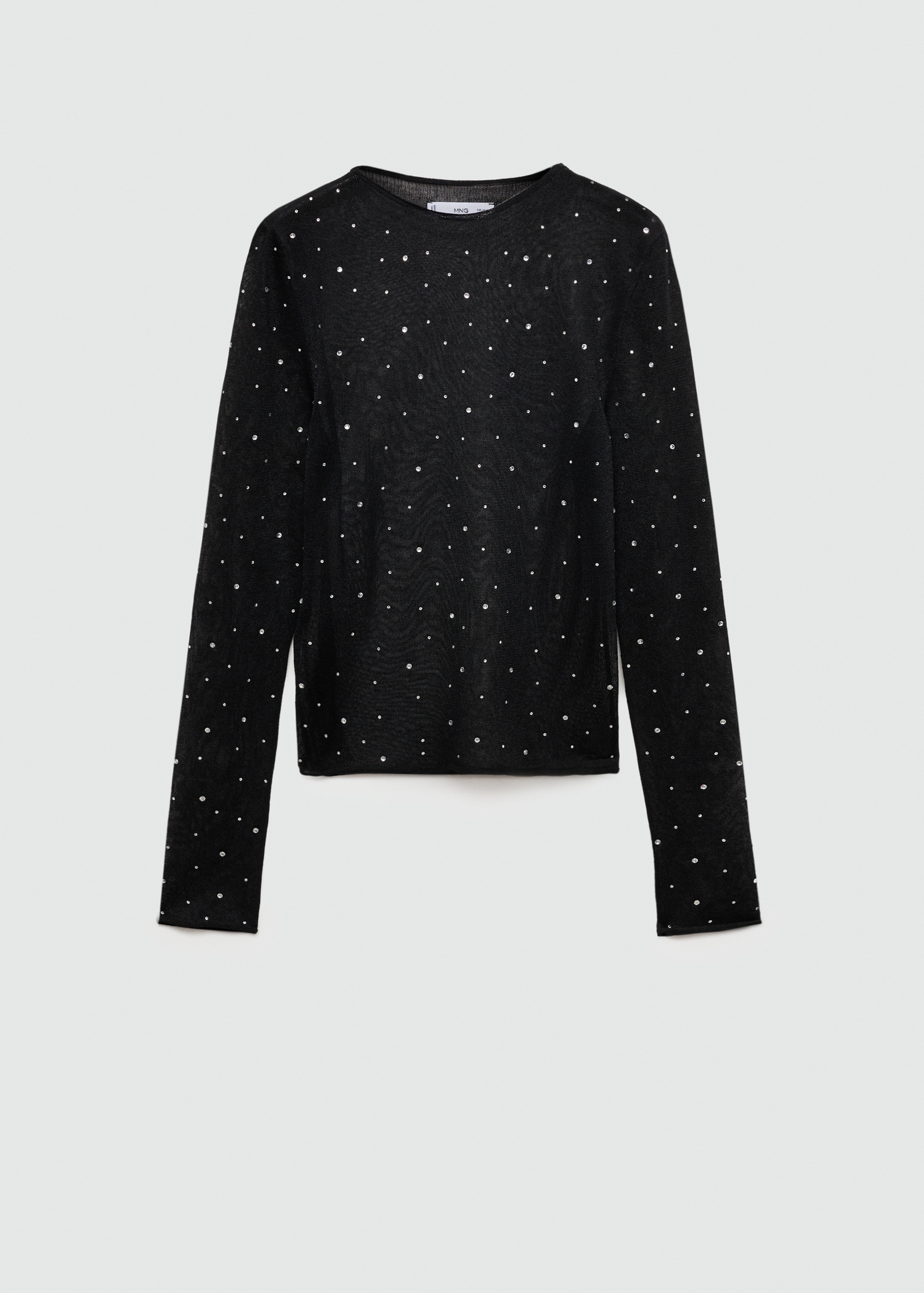 Fine-knit sweater with rhinestones - Article without model
