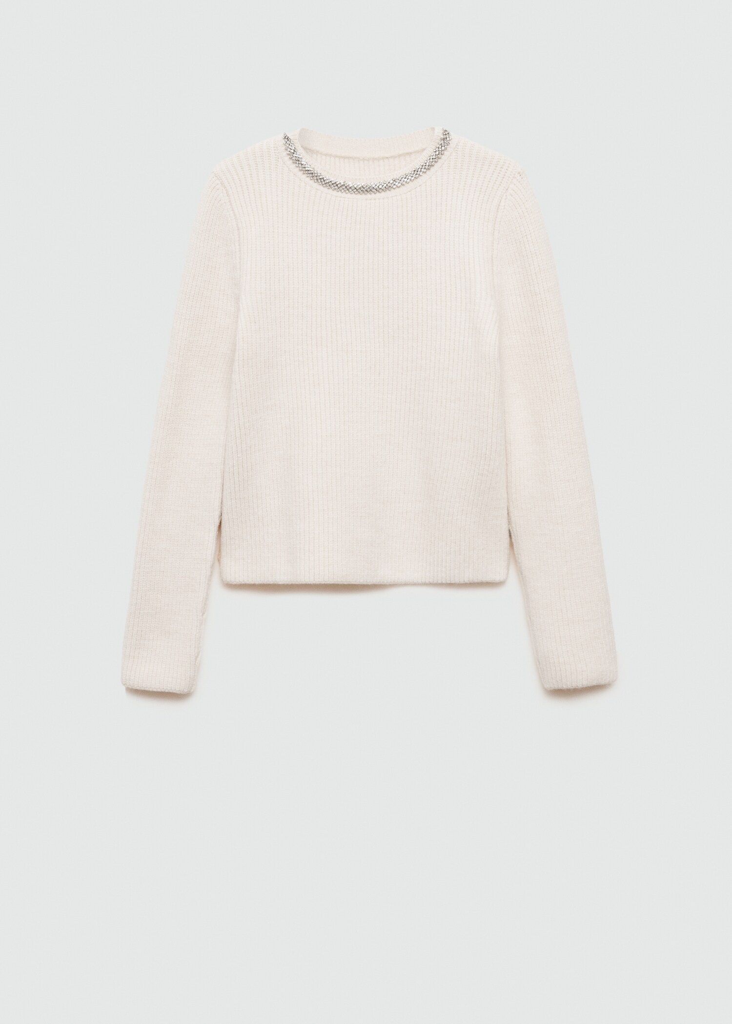 Sweater with rhinestone collar - Article without model