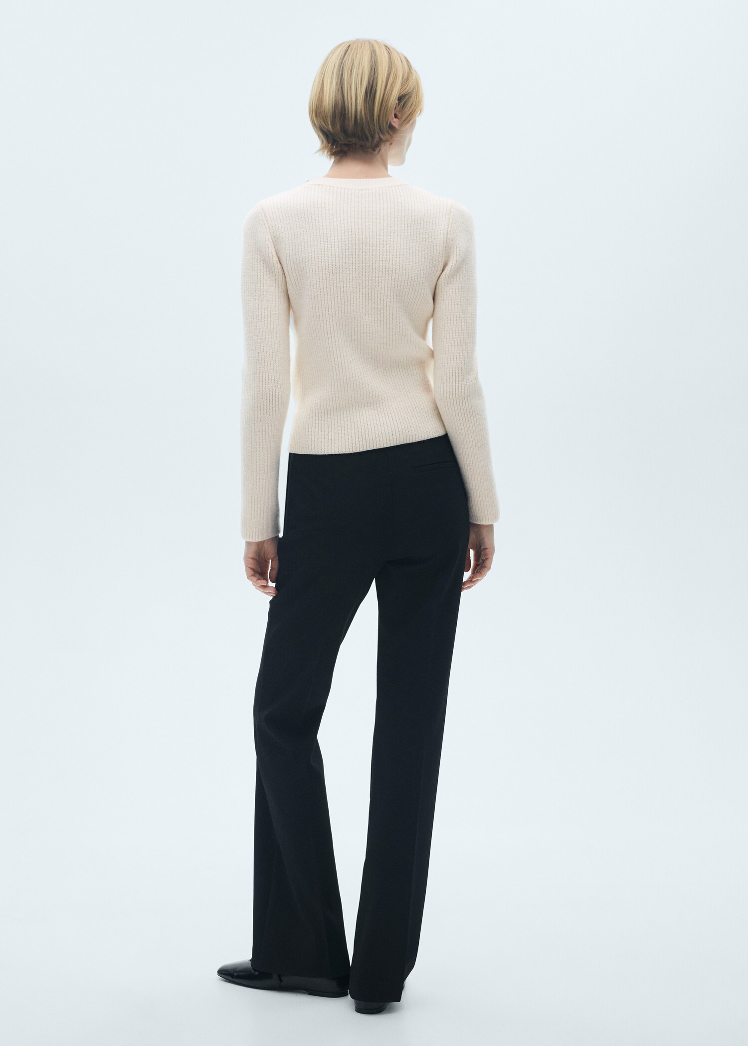 Sweater with rhinestone collar - Reverse of the article