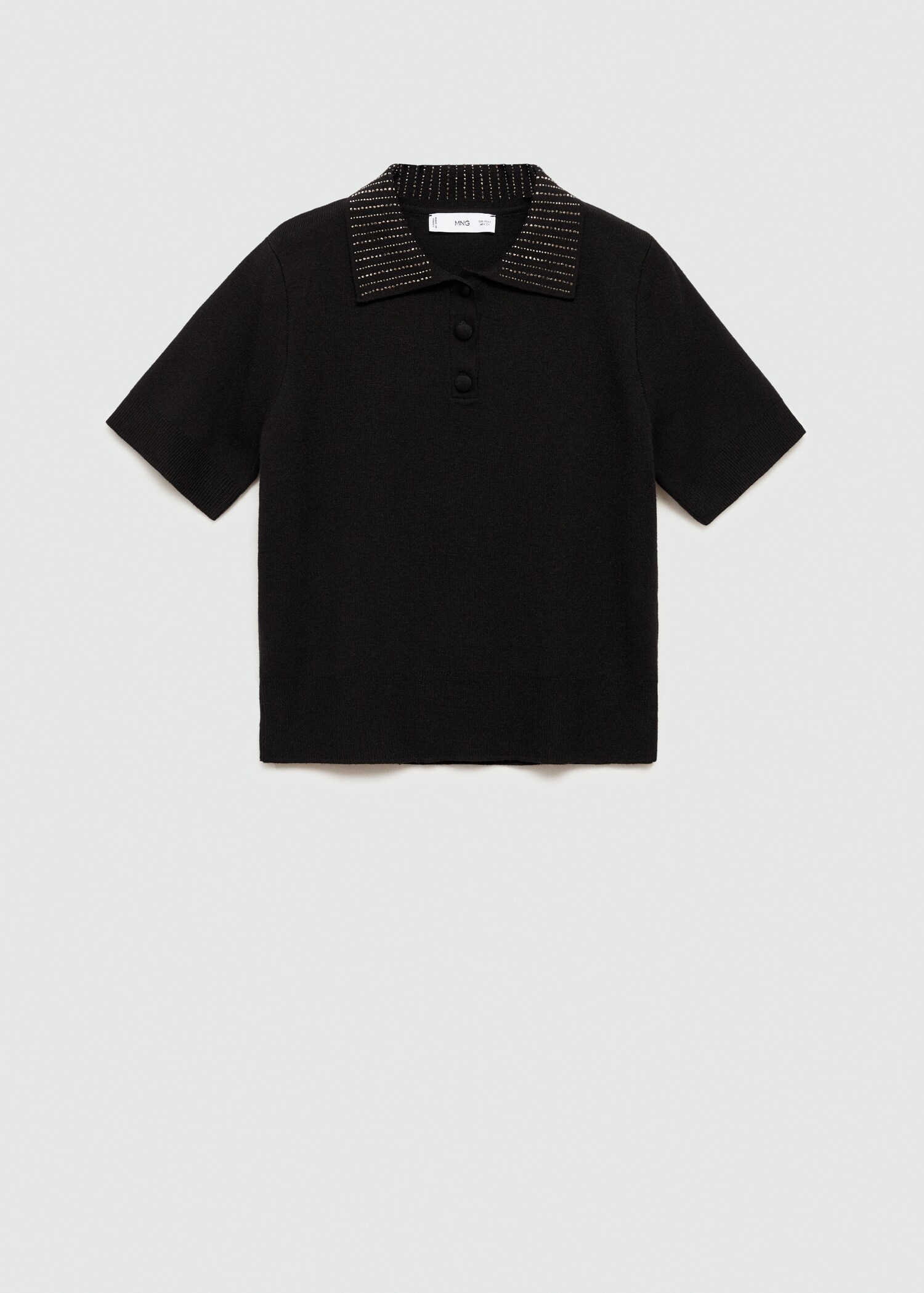 Polo punto cuello strass - Artículo sin modelo